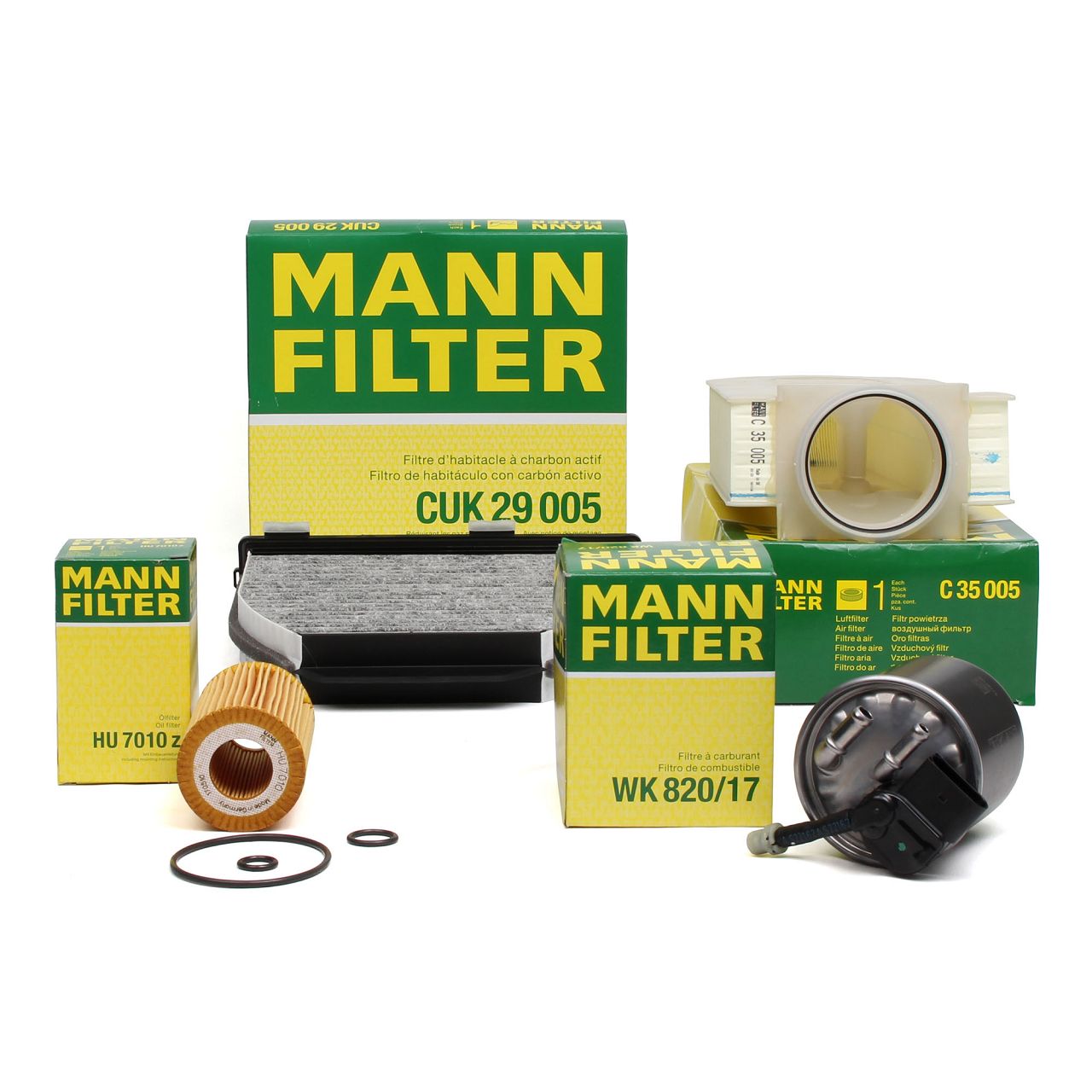 MANN Filterset 4-tlg MERCEDES W204 C220/250CDI W212 E200-300CDI X204 200-250CDI