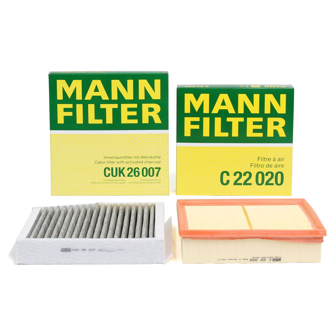 MANN Innenraum + Luftfilter MERCEDES W176 W246 W242 C117 X117 X156 160-220 CDI OM651 OM607