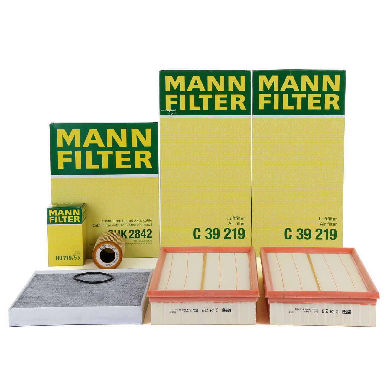 MANN Filter-Set PORSCHE CAYENNE (9PA) S 4.5 + Turbo 4.5 + Turbo S 4.5 340-521 PS