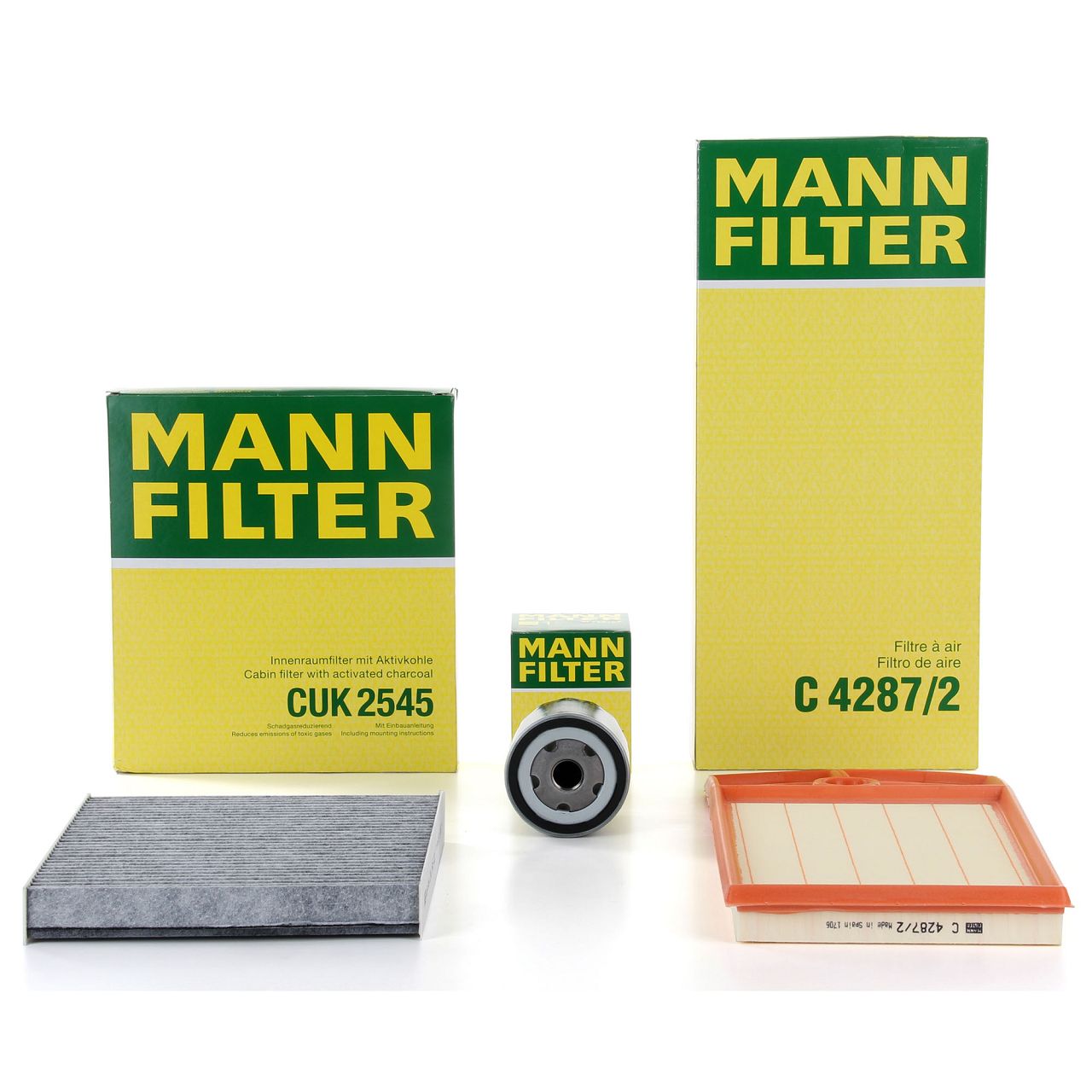 MANN Filter-Set 3-tlg VW Polo 9N SEAT Ibiza 3 Cordoba (6L2) 1.6 / 16V 101/105 PS