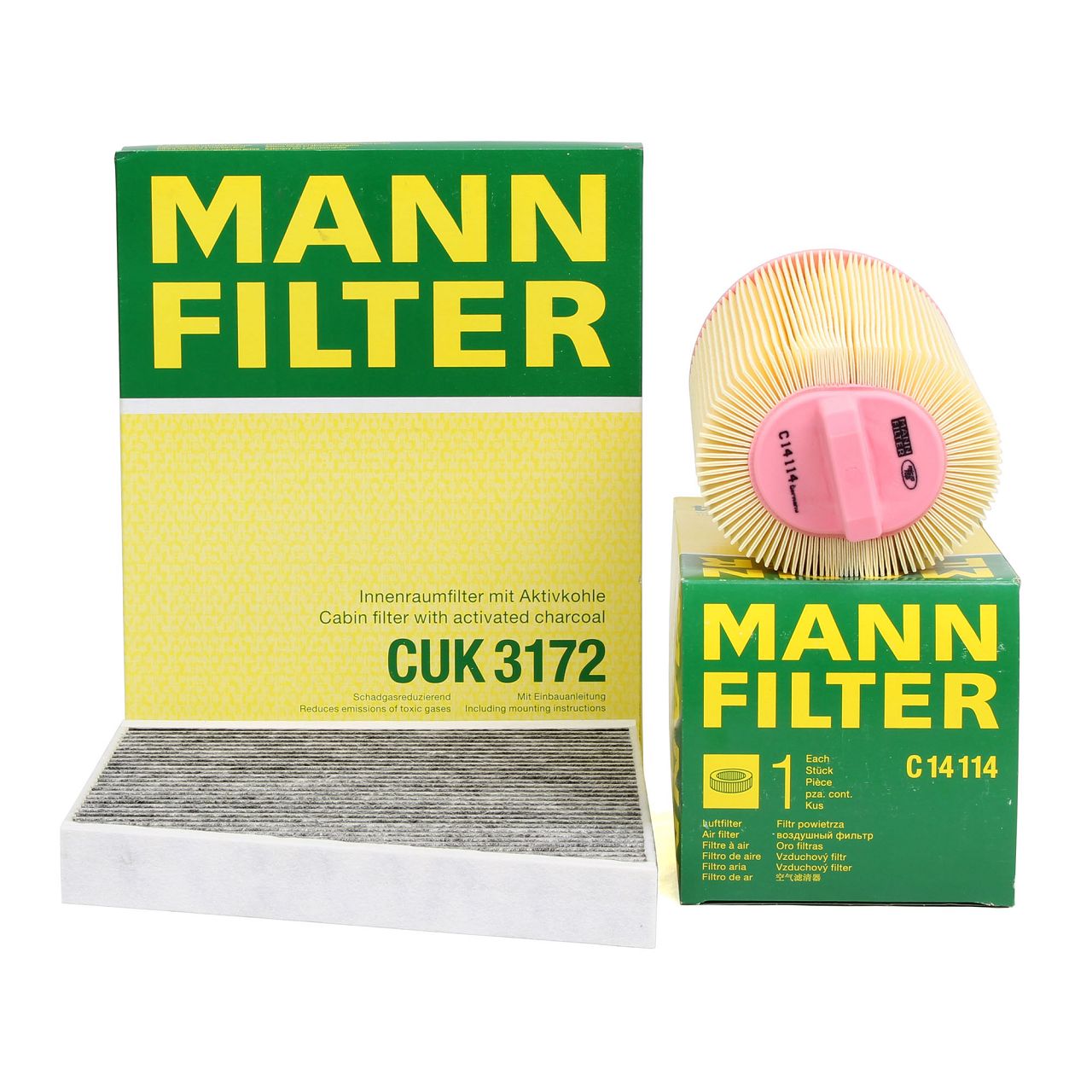 MANN Filter-Set MERCEDES W211 S211 E200 Kompressor E200NGT M271