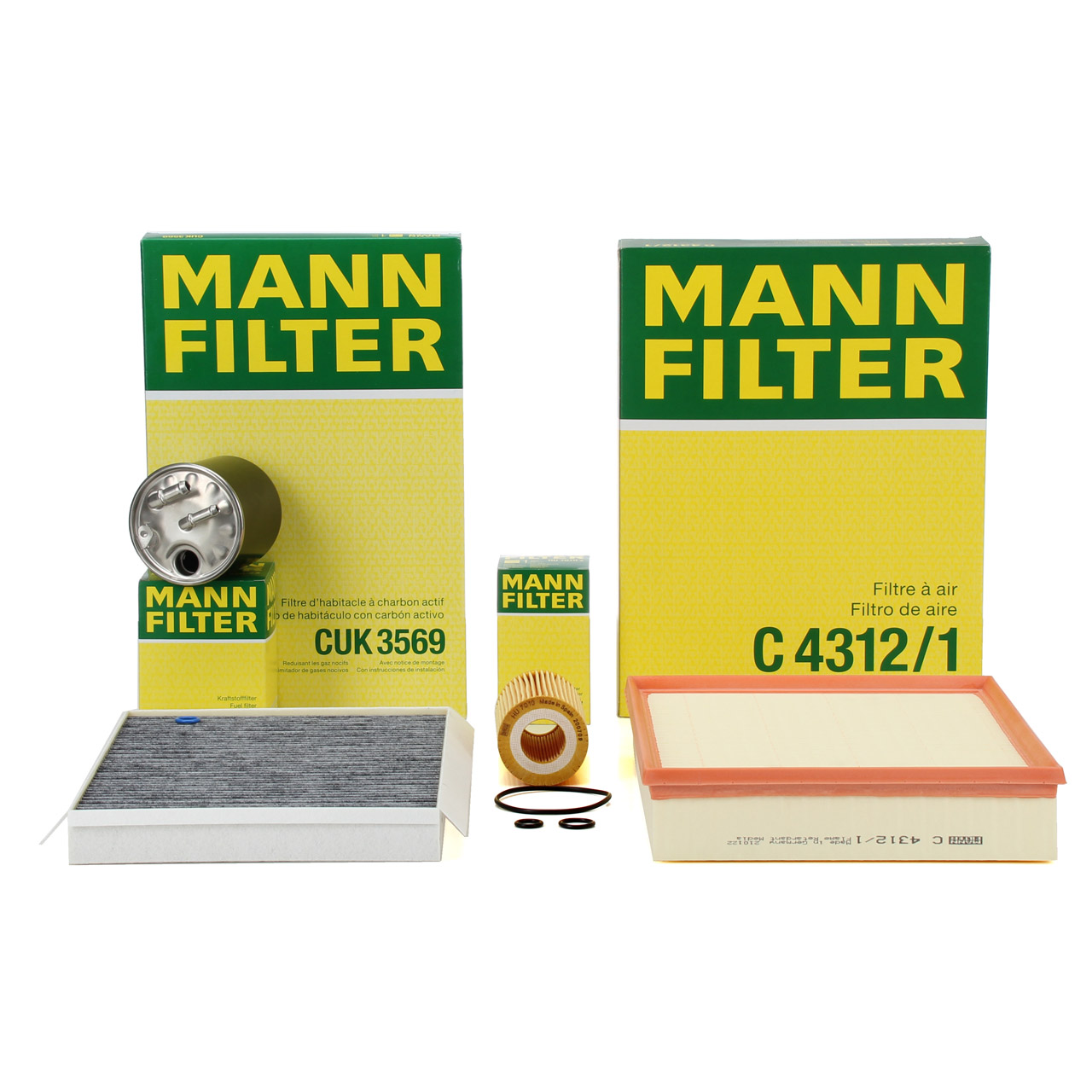 MANN Filterset Filterpaket 4-tlg MERCEDES Sprinter (906) 10 13 16 CDI OM651 ab 05.2009