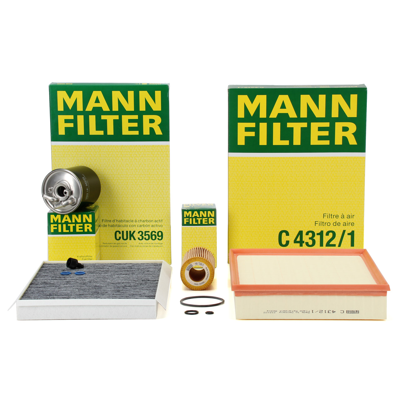 MANN Filterset Filterpaket 4-tlg MERCEDES Sprinter (906) 9-15 CDI OM646 bis 04.2009