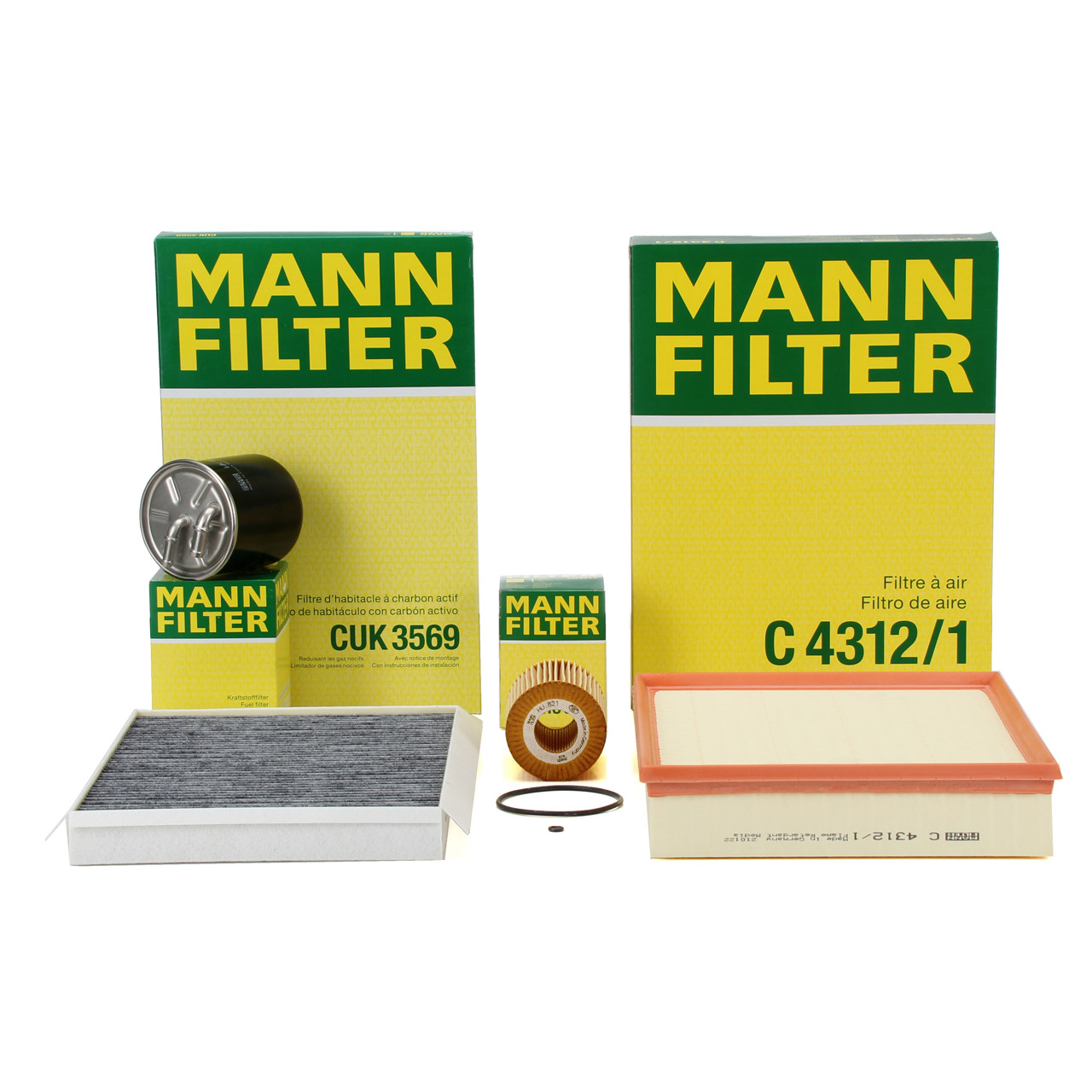MANN Filterset Filterpaket 4-tlg MERCEDES Sprinter (906) 218 318 418 518 CDI 184 PS OM642