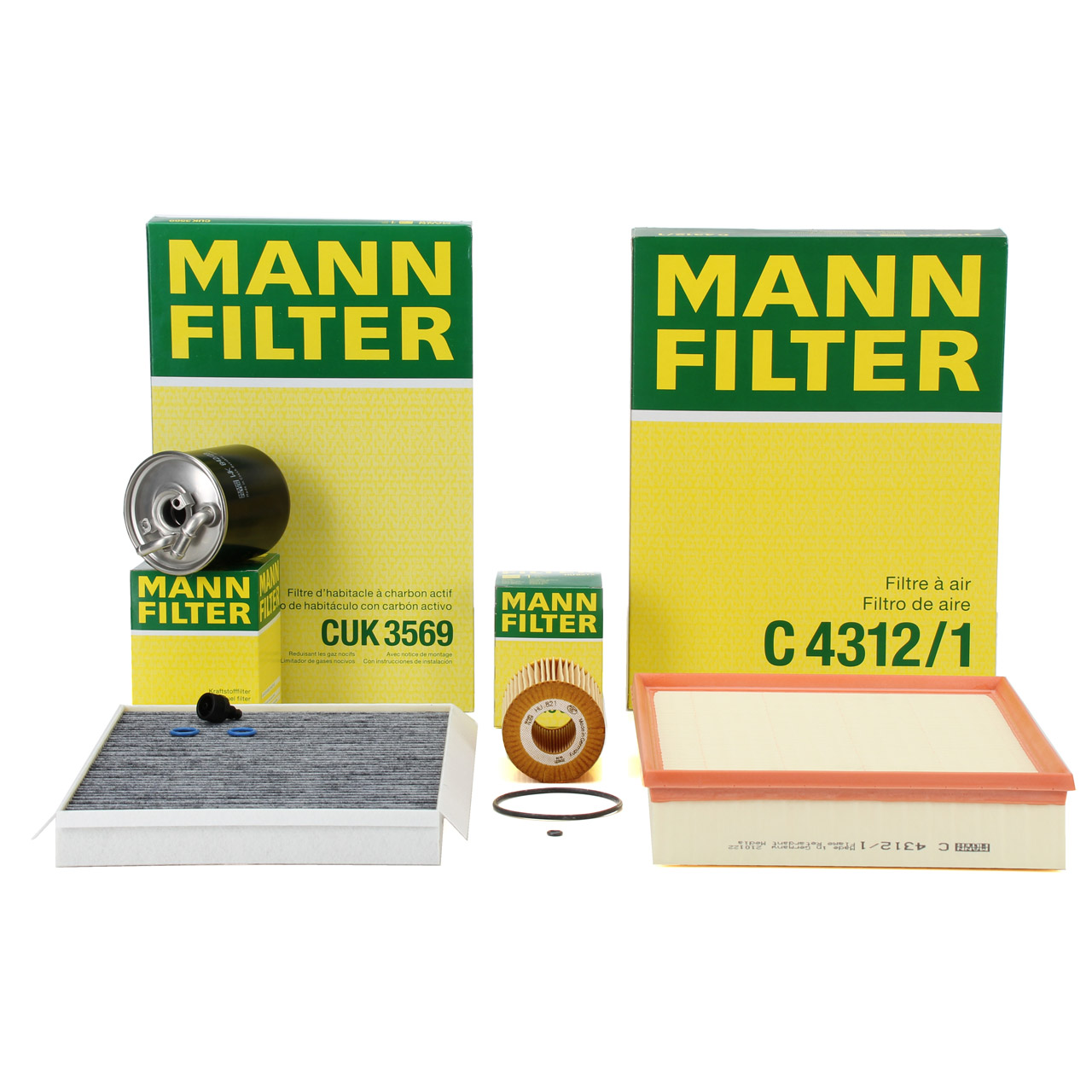 MANN Filterset Filterpaket 4-tlg MERCEDES Sprinter (906) 218 318 418 518 CDI 184 PS OM642