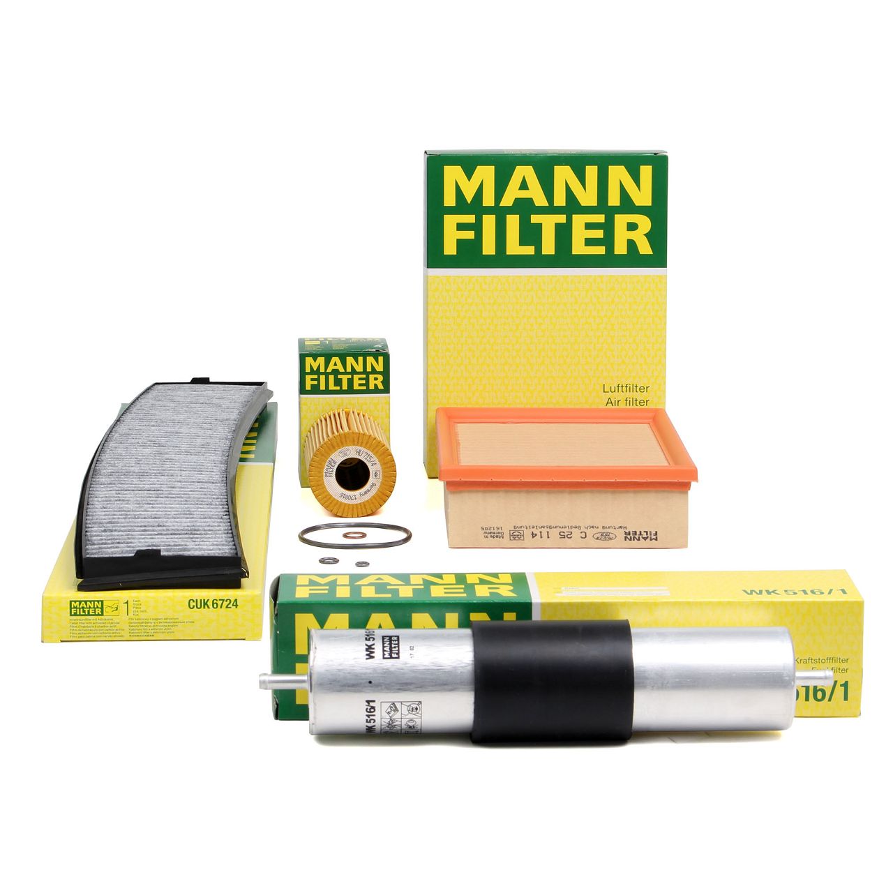 MANN Filterset Filterpaket 4-tlg BMW 3er E46 316i 105 PS 318i 116/118 PS M43