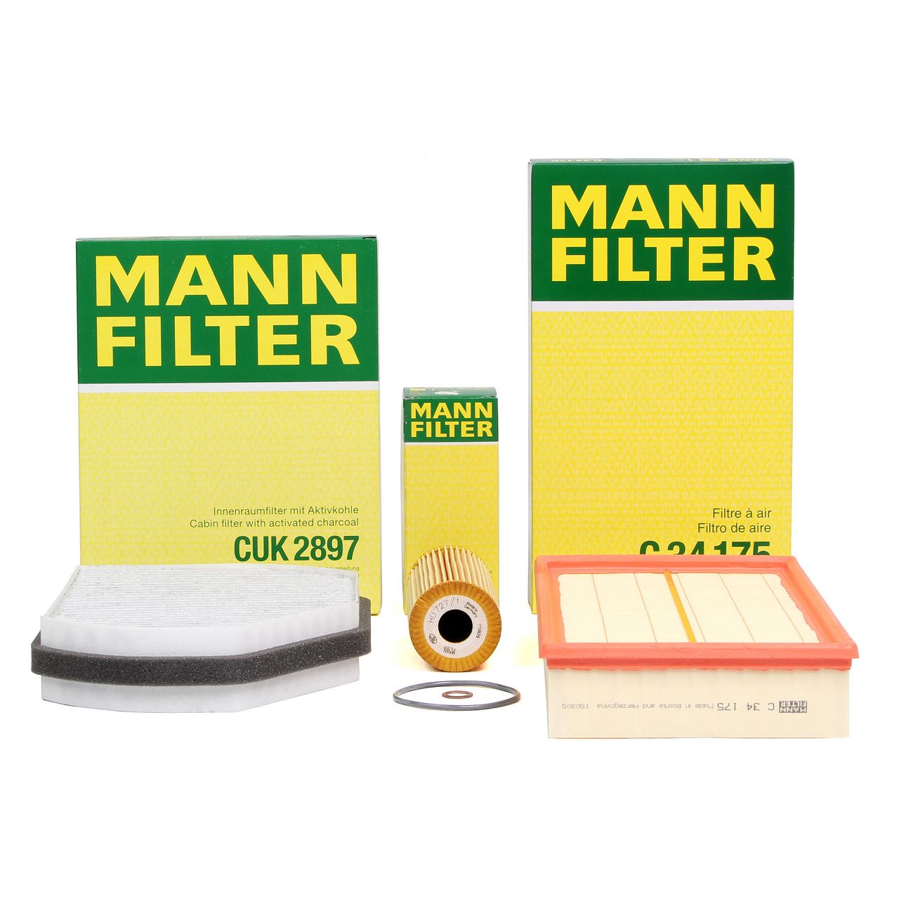 MANN Filter-Set MERCEDES E-Klasse W210 S210 E200-36AMG 136-272 PS M111 M104