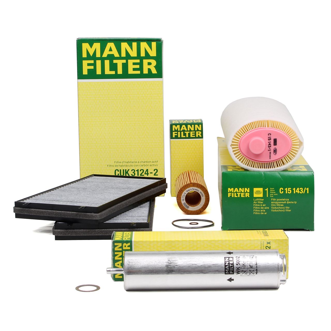 MANN Filterset 4-tlg BMW 7er E65 E66 E67 730d 204/211/218 PS + 730Ld 231 PS M57