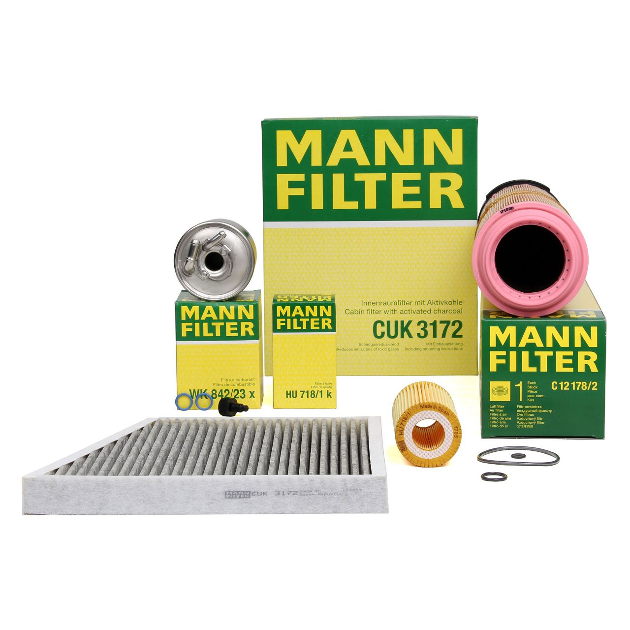 MANN Filter-Set 4-tlg MERCEDES E-Klasse W211 S211 E200CDI E220CDI 136/170PS OM646