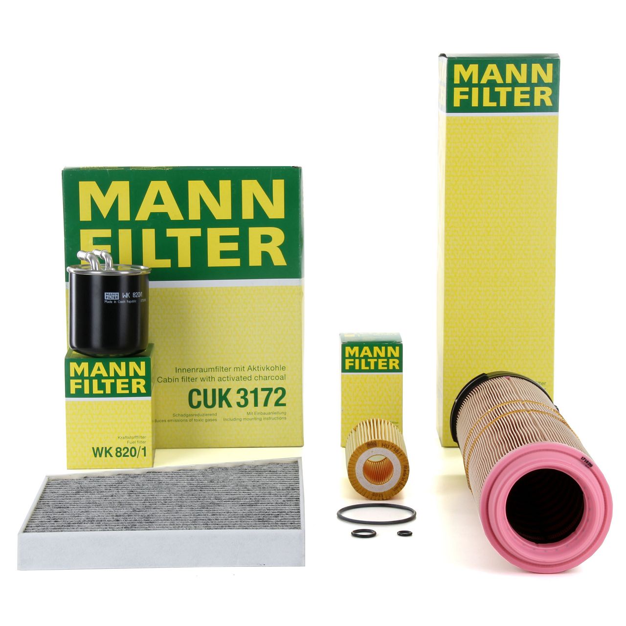 MANN Filterset 4-tlg MERCEDES E-Klasse W211 S211 E200/220/270CDI 102-177 PS OM646 OM647