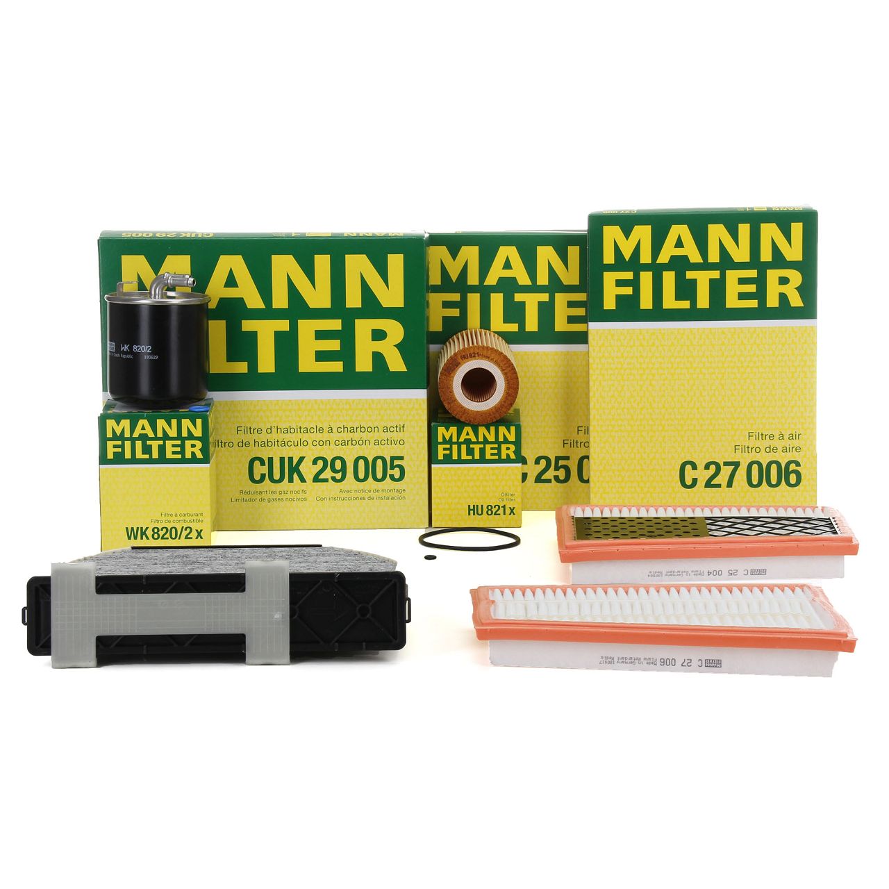 MANN Filterset für MERCEDES W204 S204 C320CDI 350CDI + GLK X204 350CDI OM642