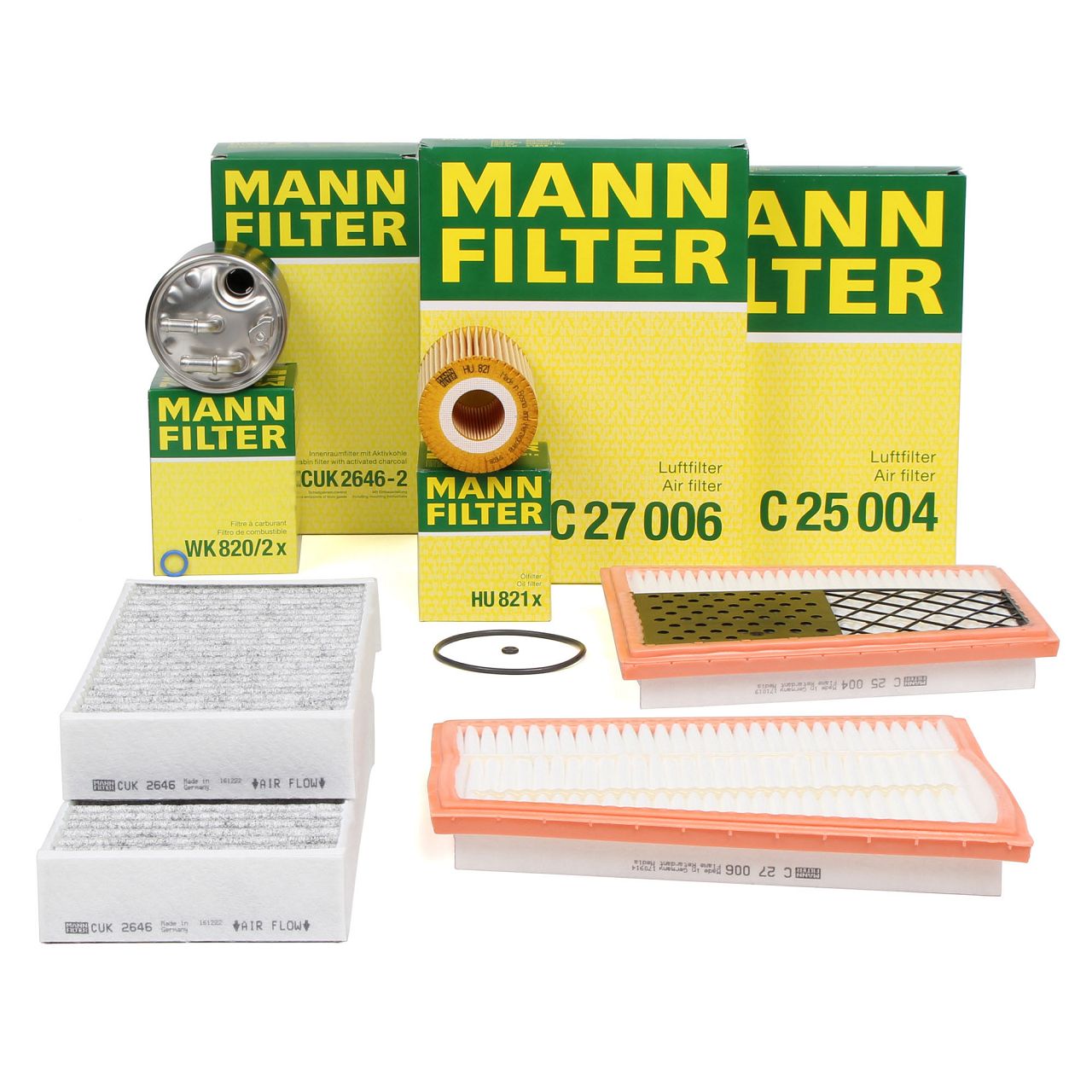 MANN Filterset 4-tlg MERCEDES GL X164 M- W164 R- W251 V251 280-350CDI OM642