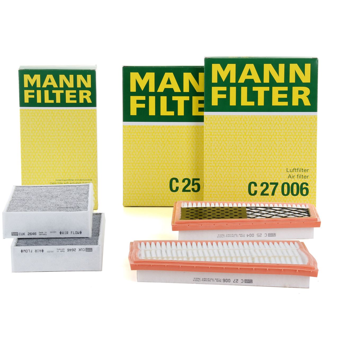 MANN Filterset Innenraum + Luftfilter MERCEDES X164 GL320/350CDI W164 ML280-350CDI OM642