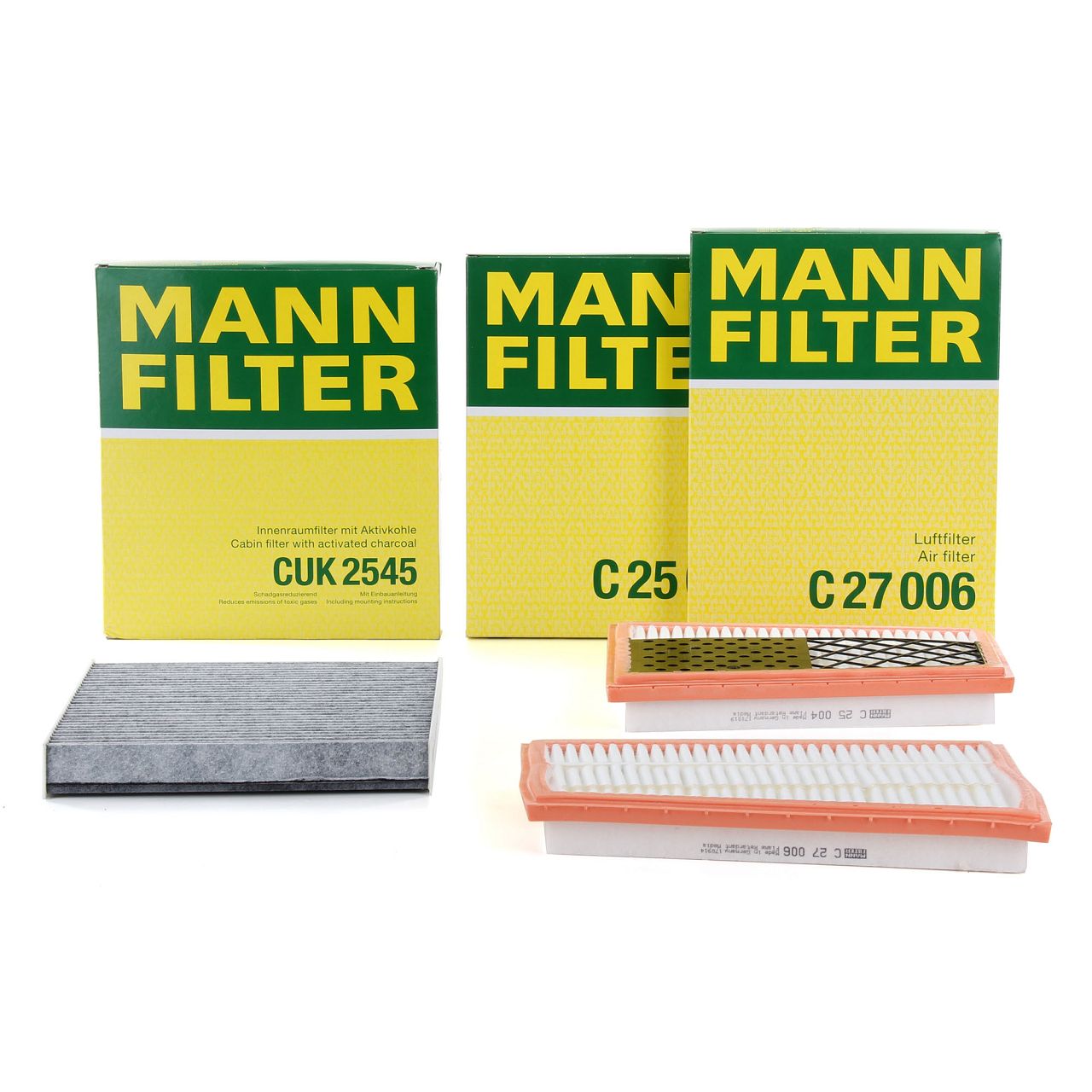 MANN Filterset Innenraum + Luftfilter MERCEDES G-Klasse W463 G320CDI G350CDI 224 PS OM642