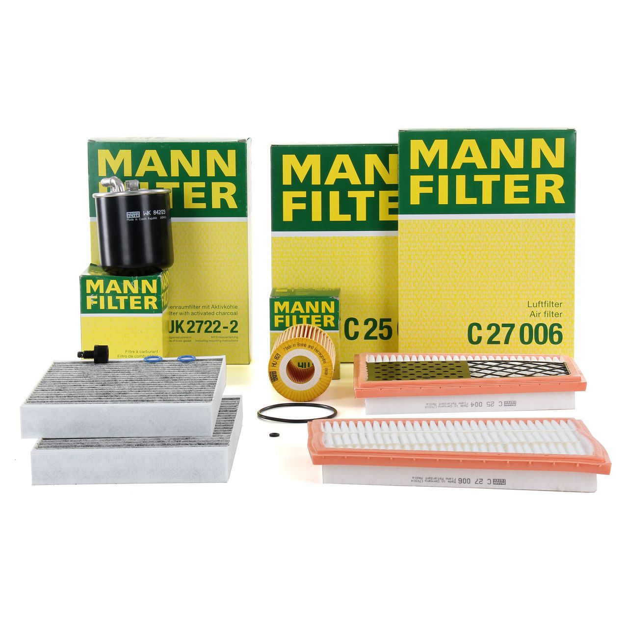 MANN Filterset 4-tlg MERCEDES S-Klasse W221 S320CDI 211/235 PS OM642