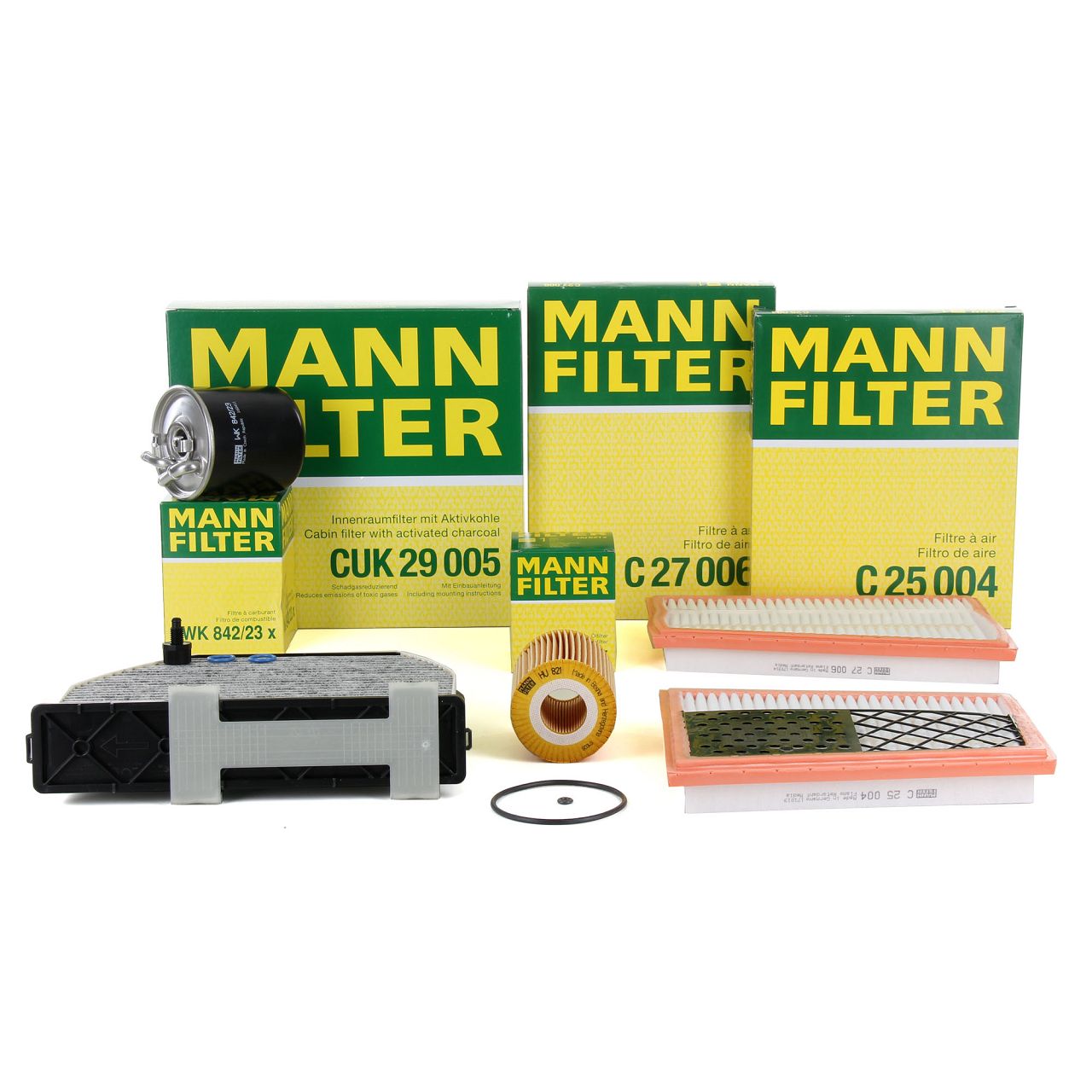 MANN Filter-Set 4-tlg MERCEDES C-Klasse W204 S204 C320/350CDI GLK X204 320CDI 224 PS OM642