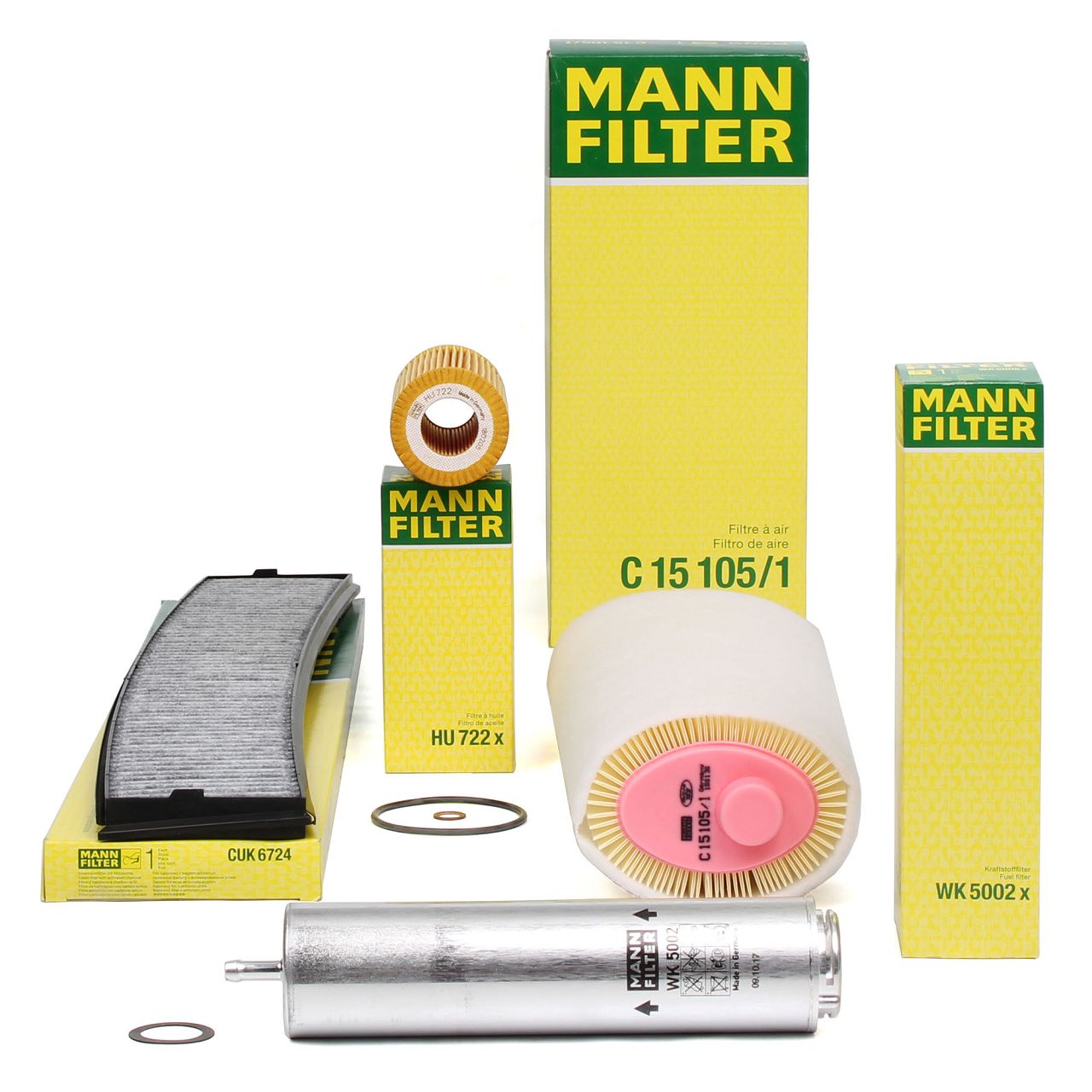 MANN Filter-Set 4-tlg BMW X3 E83 2.0d 150 PS M47 11.2003-08.2007