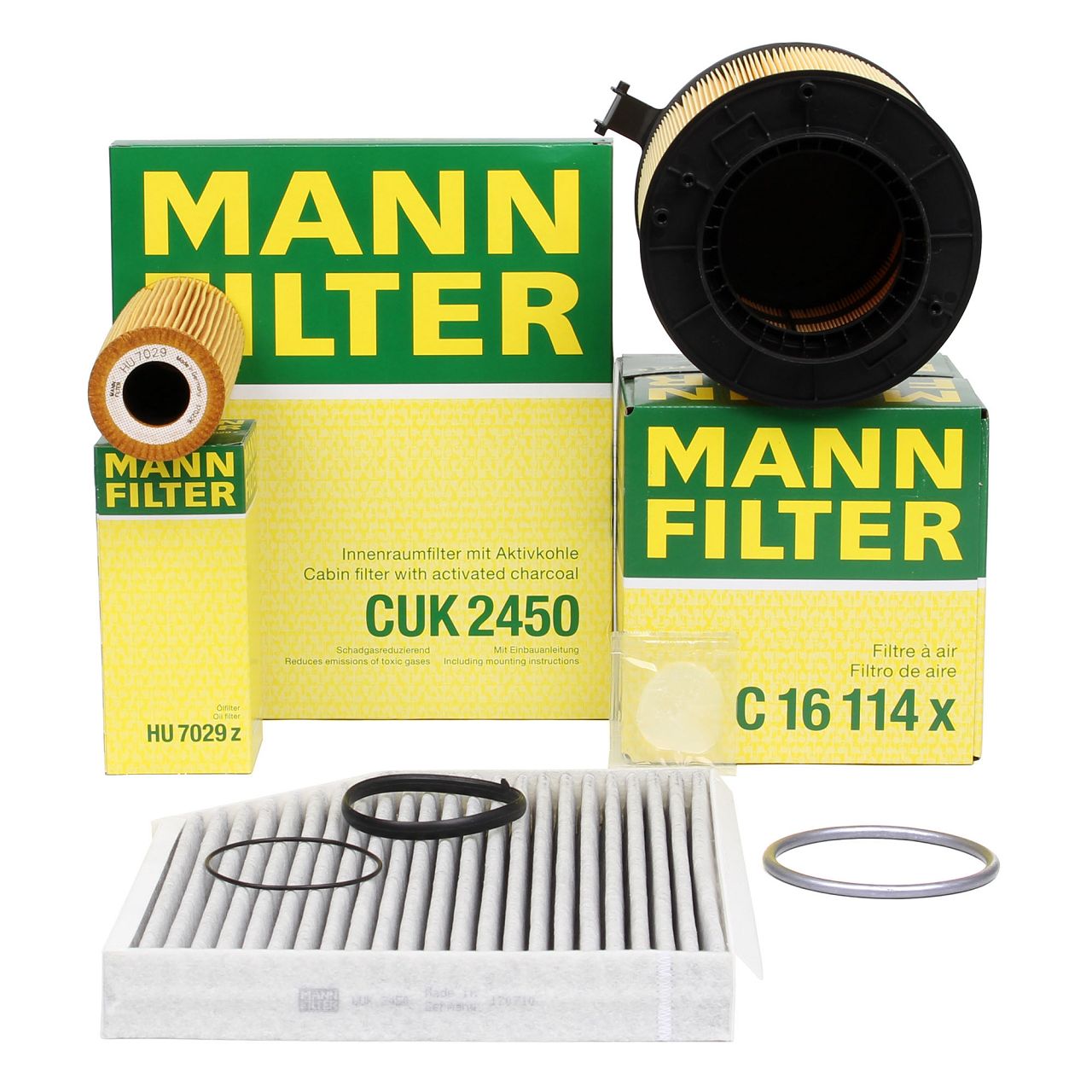 MANN Filterset AUDI A4 (8K B8) A5 (8T 8F) Q5 (8RB) 3.0 / S4 / S5 / SQ5 TFSI 3.2 FSI