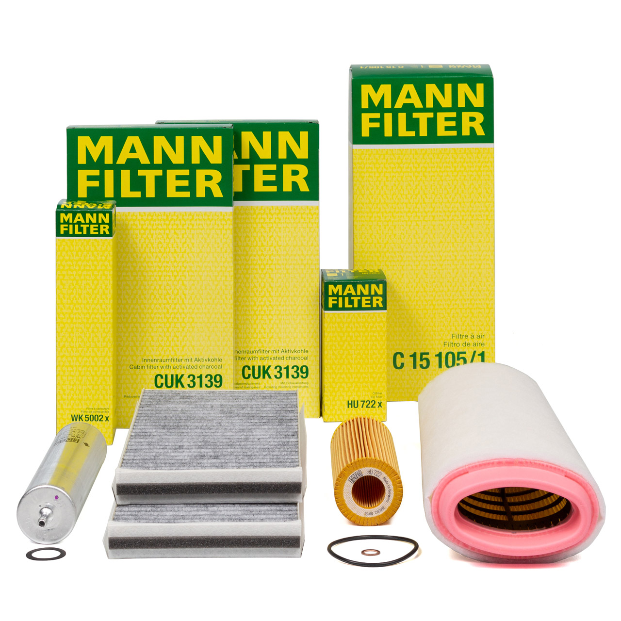 MANN Filterset Filterpaket 4-tlg BMW 5er E60 E61 520d 150/163 PS M47