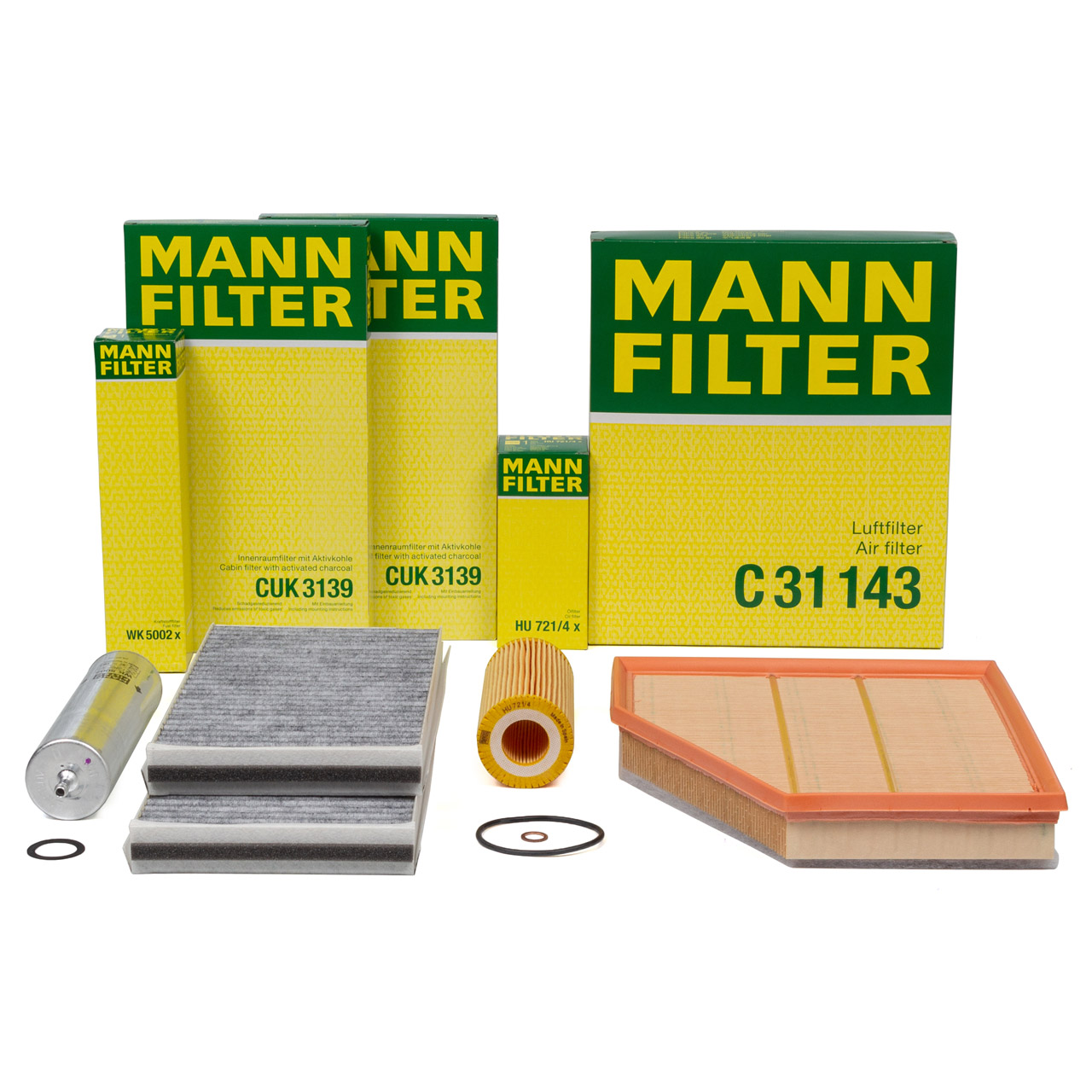 MANN Filterset 4-tlg BMW 5er E60 E61 535d 6er E63 E64 635d 272/286 PS M57