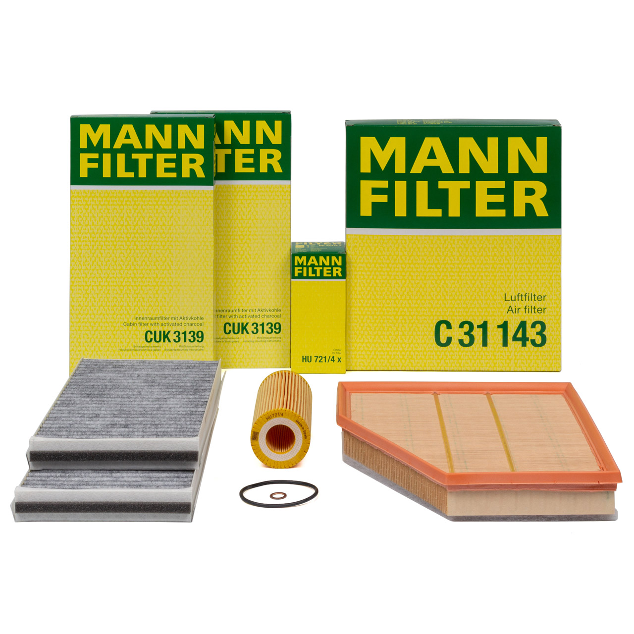 MANN Filterset 3-tlg BMW 5er E60 E61 535d 6er E63 E64 635d 272/286 PS M57