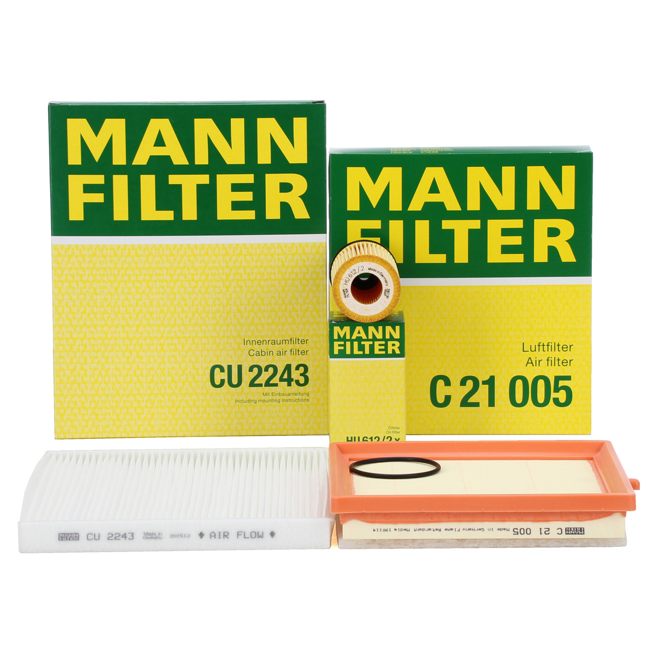 MANN Filterset Filterpaket OPEL Adam (M13) 1.2 69 PS + 1.4 / S 87/101/150 PS