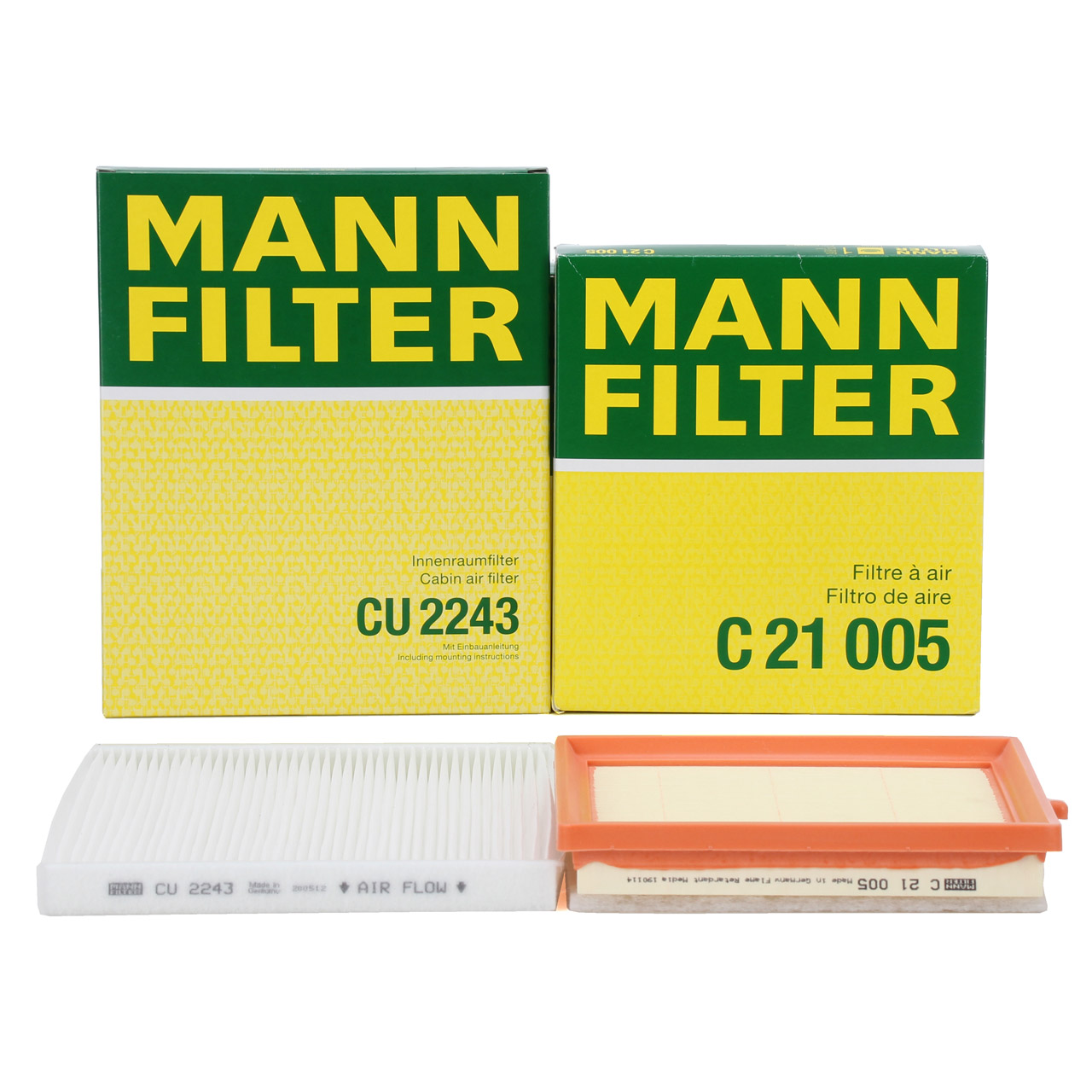 MANN Filterset Innenraum + Luftfilter OPEL Adam (M13) 1.0 1.2 1.4 / S 69-150 PS