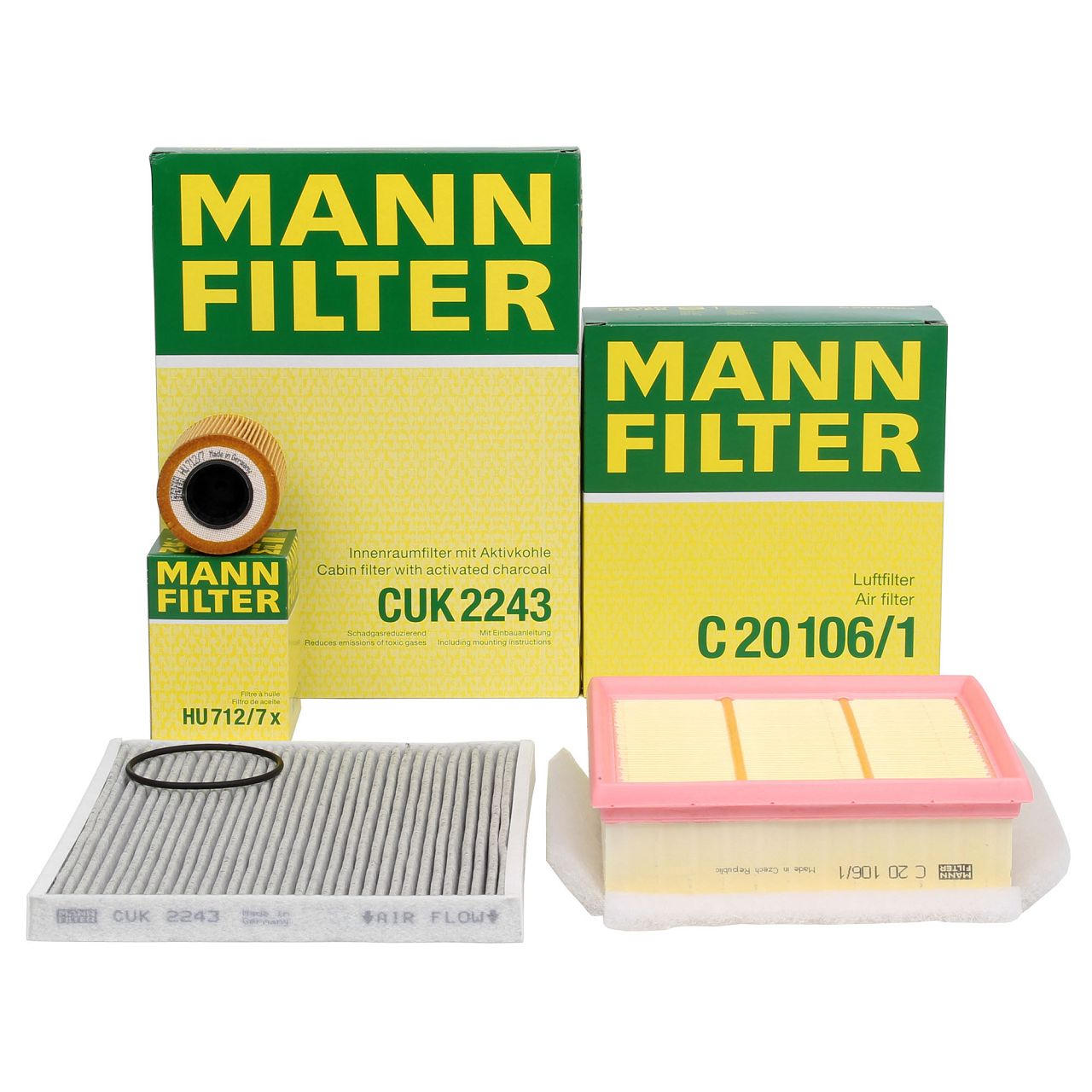 MANN Filterset Filterpaket 3-tlg OPEL Corsa D 1.3 CDTI Z13DTJ 75 PS bis 06.2010 + 90 PS