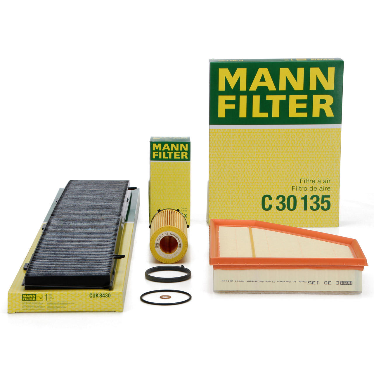 MANN Filterset Filterpaket 3-tlg BMW 3er E90 E91 E92 E93 325d 330d 204/245 PS N57