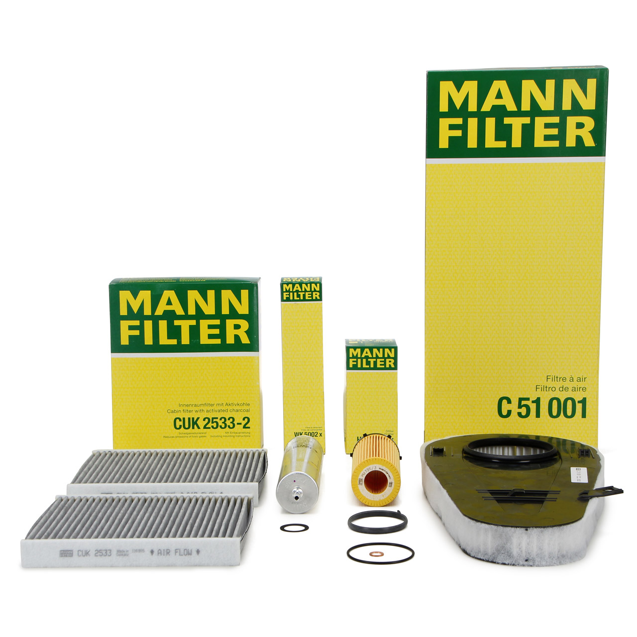 MANN Filterset 4-tlg BMW 5er F10 F11 F07 525d 530d 535d 7er F01-04 730d 740d N57