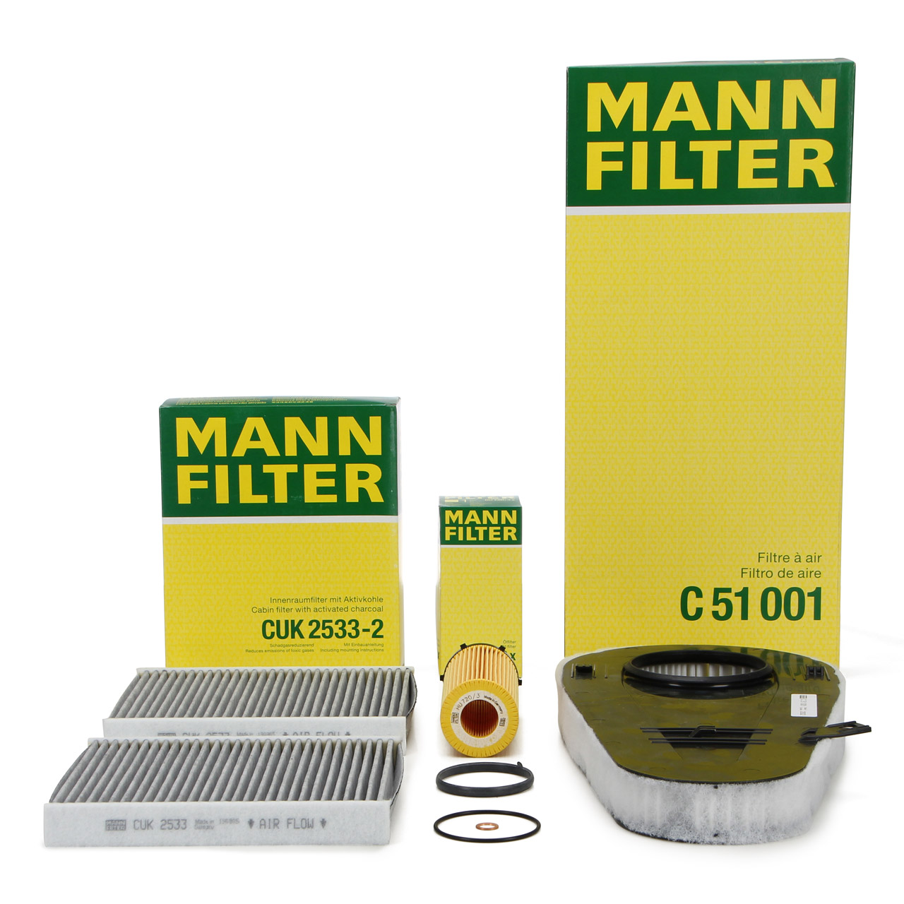 MANN Filterset 3-tlg BMW 5er F10 F11 F07 525d 530d 535d 7er F01-04 730d 740d N57