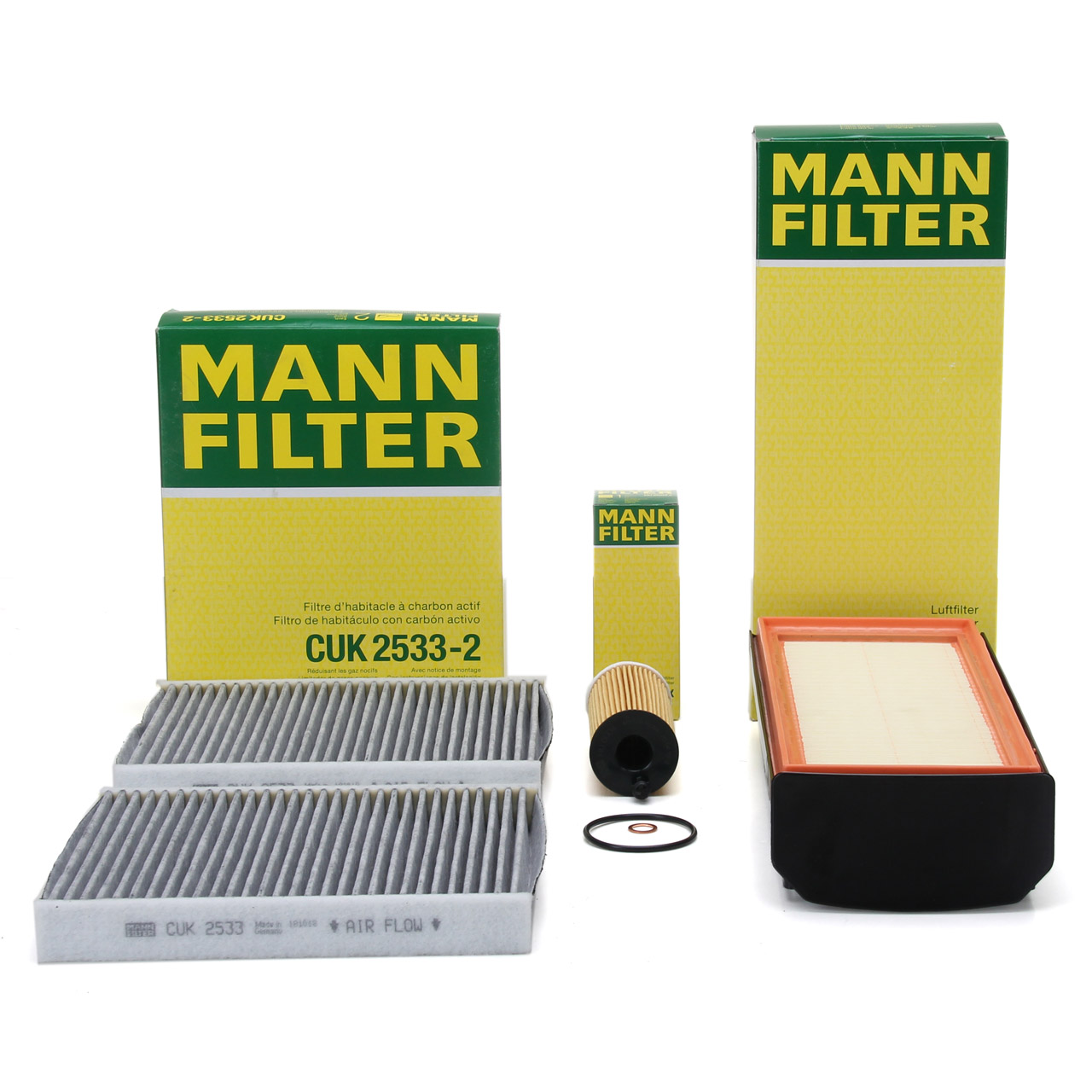 MANN Filterset 3-tlg BMW 5er F10 F11 F07 530d 535d ab 09.2011 6er F12 F13 F06 640d N57