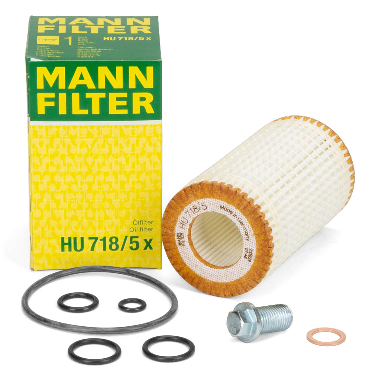 MANN HU718/5X Ölfilter + Schraube MERCEDES W202 W203 W204 W210 W211 W212 M112 M113 M272