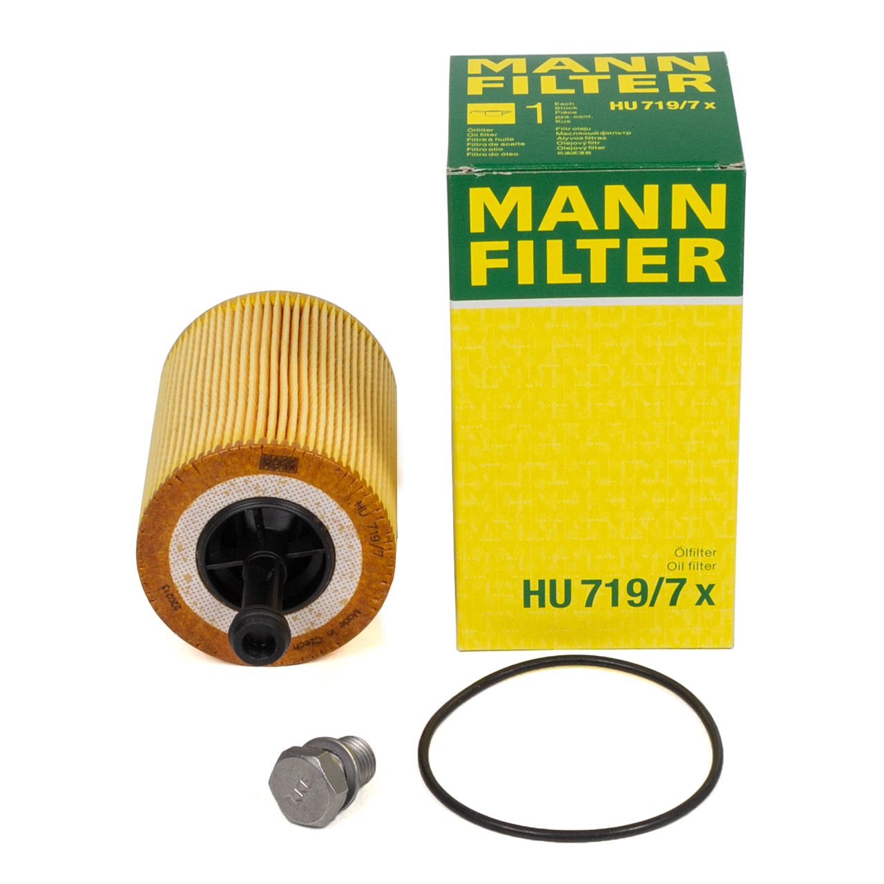 MANN HU719/7x Ölfilter + Schraube AUDI CHRYSLER DODGE FORD JEEP SEAT SKODA VW