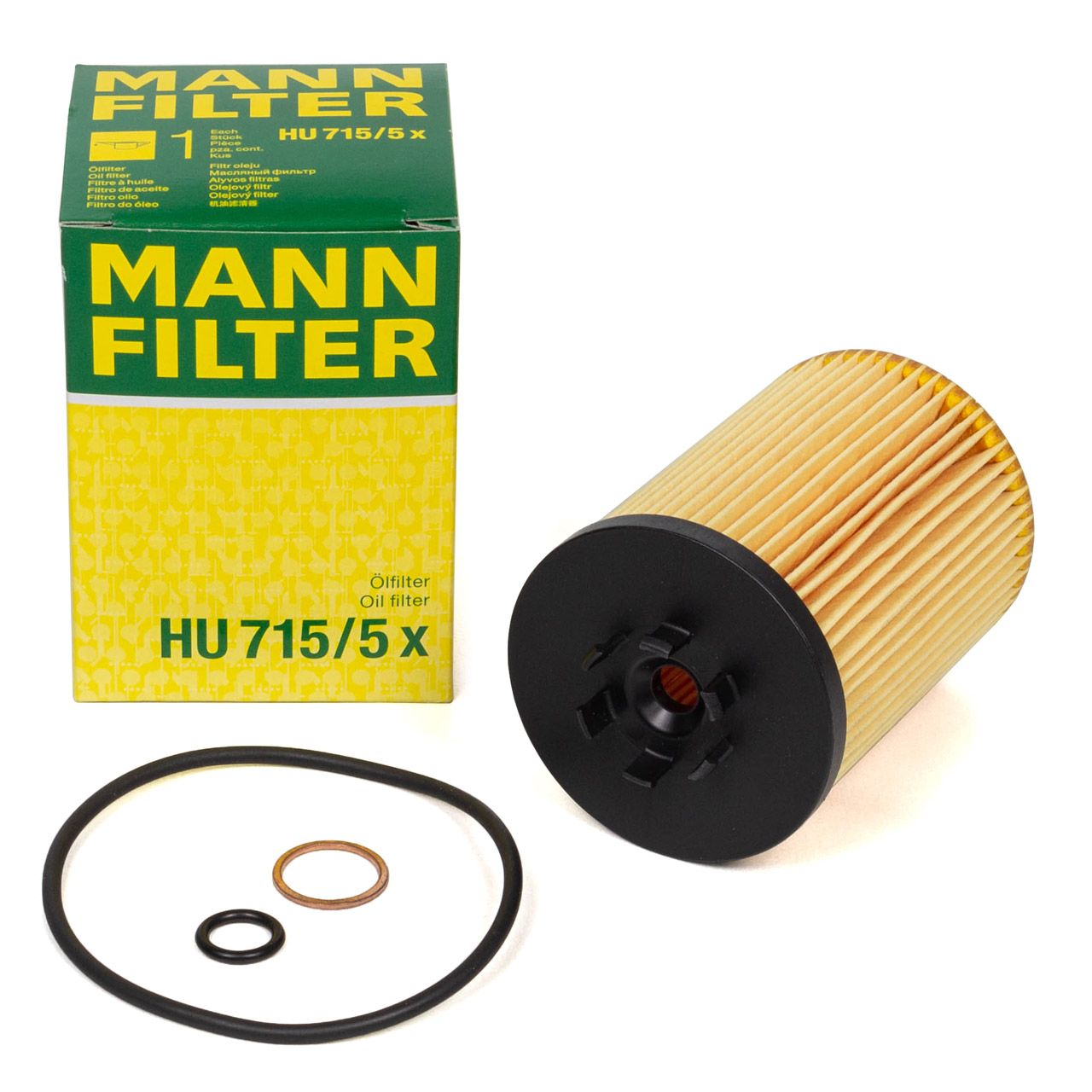 MANN HU715/5x Ölfilter für BMW 5er E60 E61 545i 6er E63 645Ci X5 E53 4.4i 4.8 is 7er N62