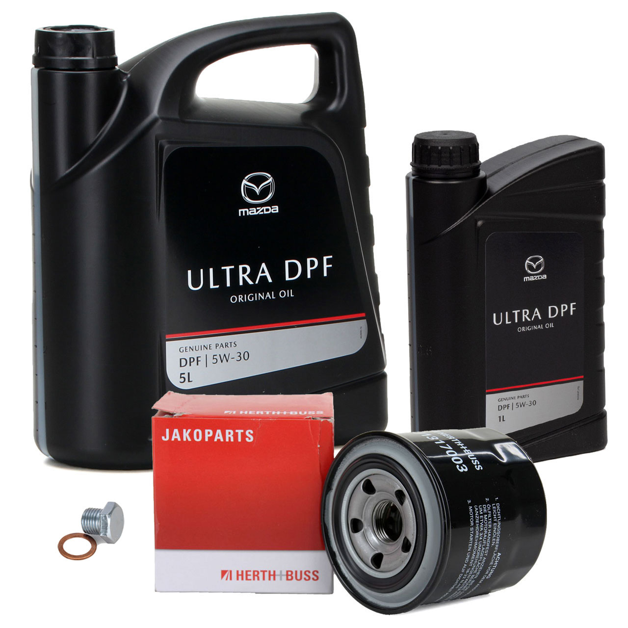 6L 6 Liter ORIGINAL Motoröl ÖL ULTRA DPF 5W30 + H+B Ölfilter MAZDA 3 323 5 6 626 CX-7