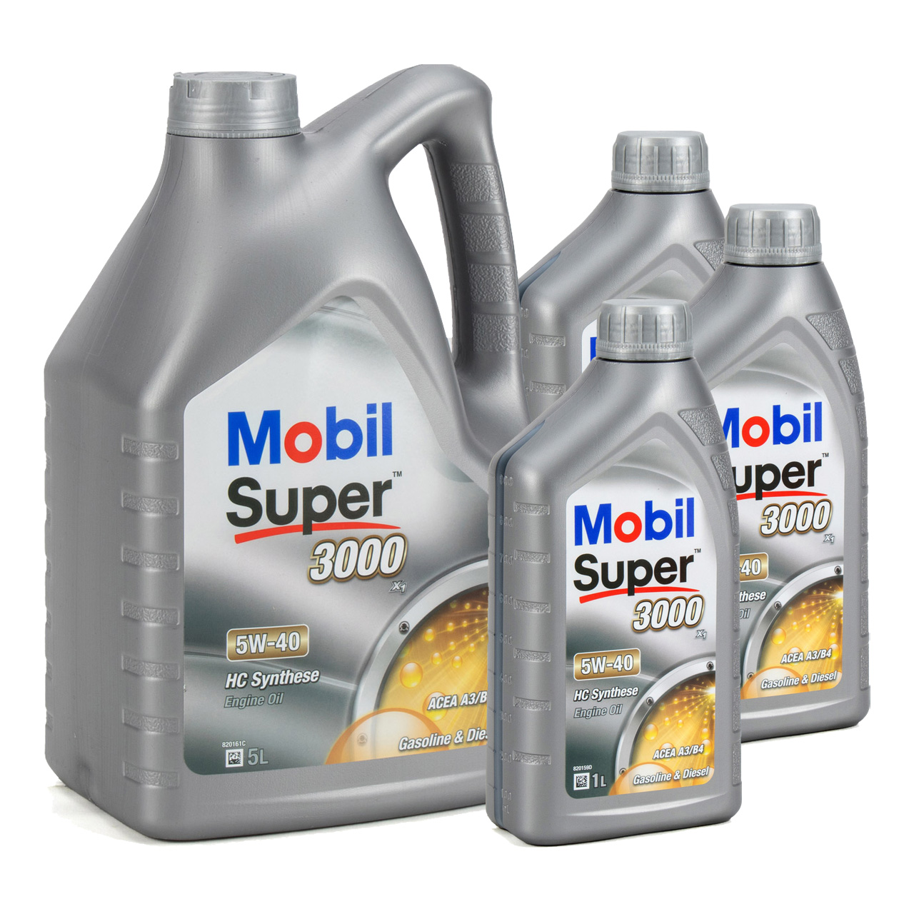 8L 8 Liter Mobil SUPER 3000 X1 Motoröl Öl 5W-40 A3/B4 VW 502/505.00 MB 229.3