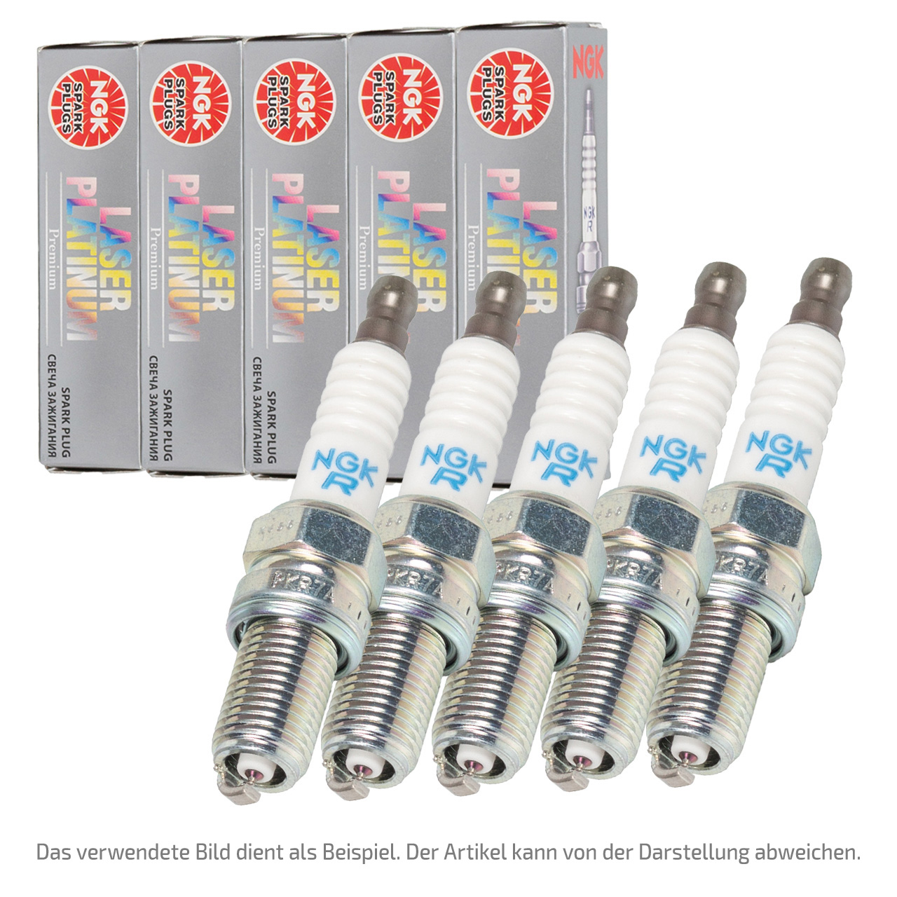 5x NGK 2890 BKR5EKUP LASER PLATINUM Spark Plug for VW Golf 4, Passat B5, SEAT Toledo 2, V5, VR5