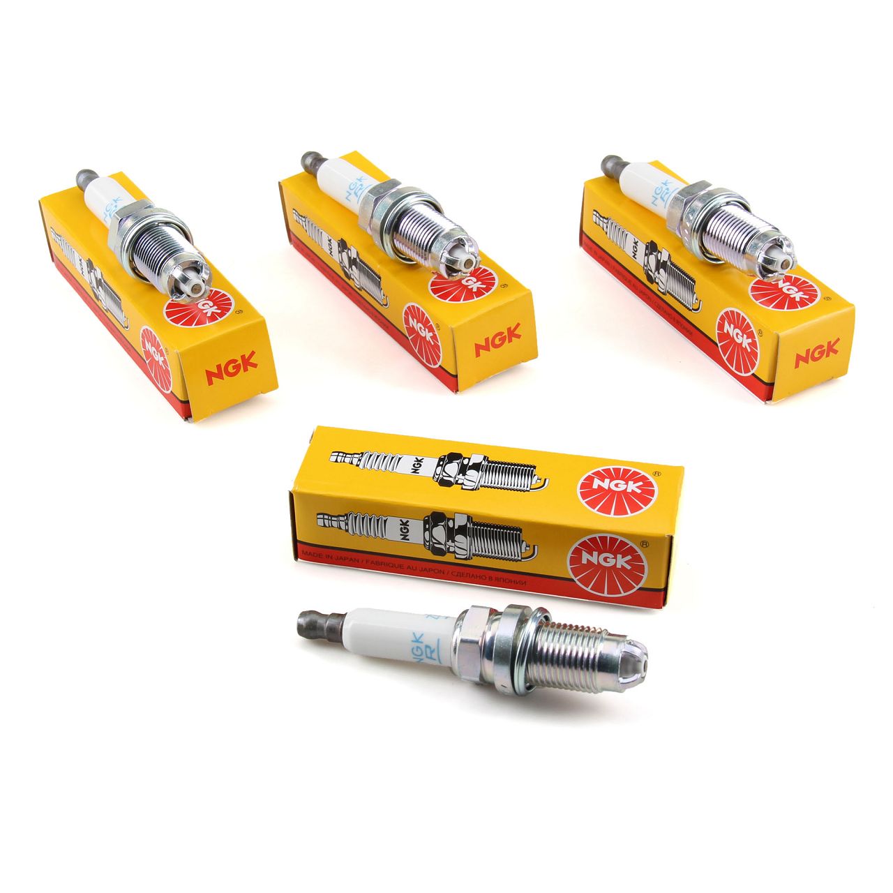 4x NGK 6449 ZFR6S-Q Zündkerze für VW Golf 4 5 Passa B6 Polo 9N AUDI A3 8P 1.4/1.6 FSI