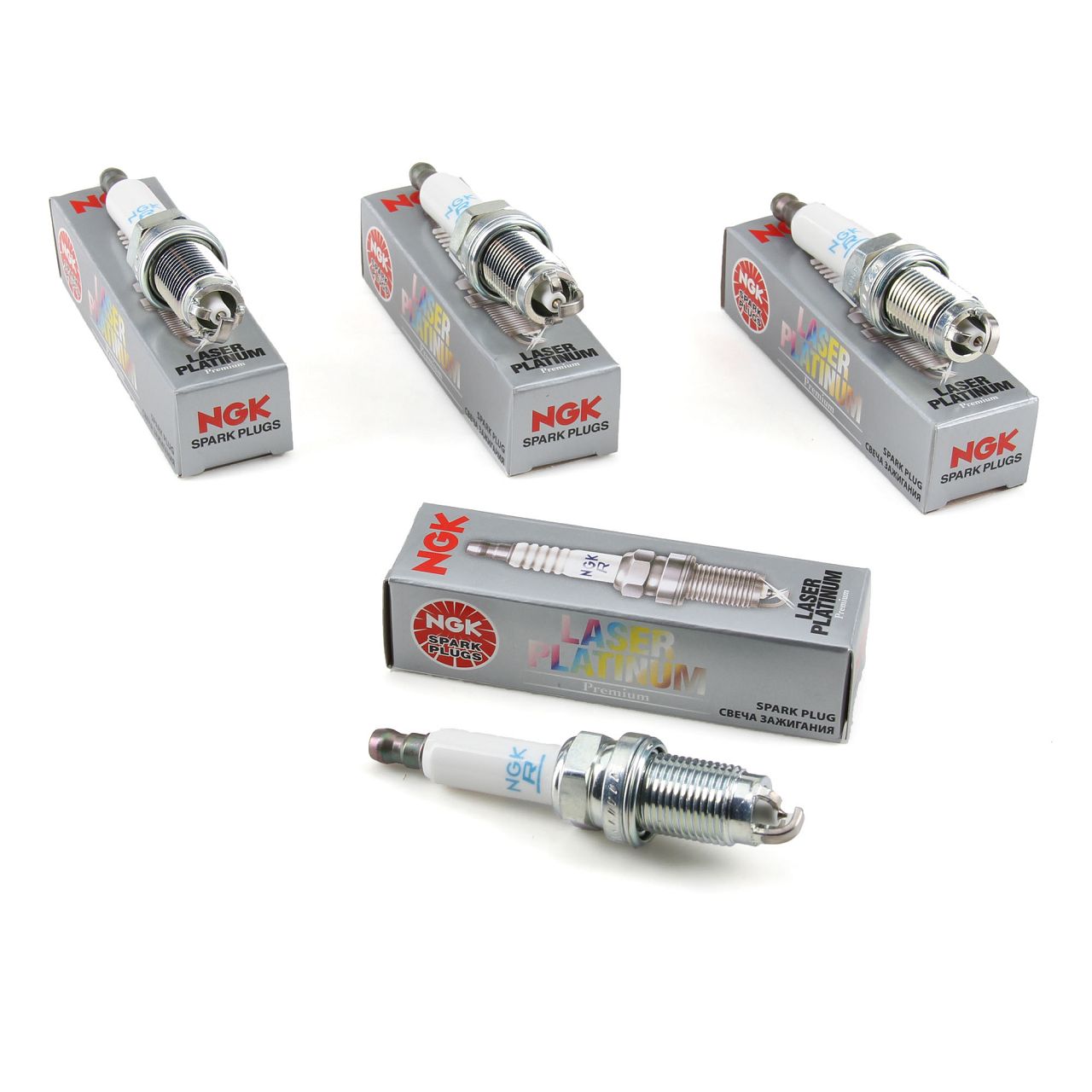 4x NGK 7742 PZFR5N-11T Zündkerze für VW GOLF 5 Passat B6 Touran 1T1/2 AUDI A3 8P 2.0 FSI