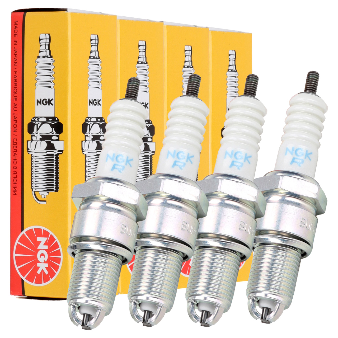 4x NGK 3172 BUR6ET Zündkerze für VW Golf 1 2 3 Passat Polo T3 T4 Vento 101000036AA