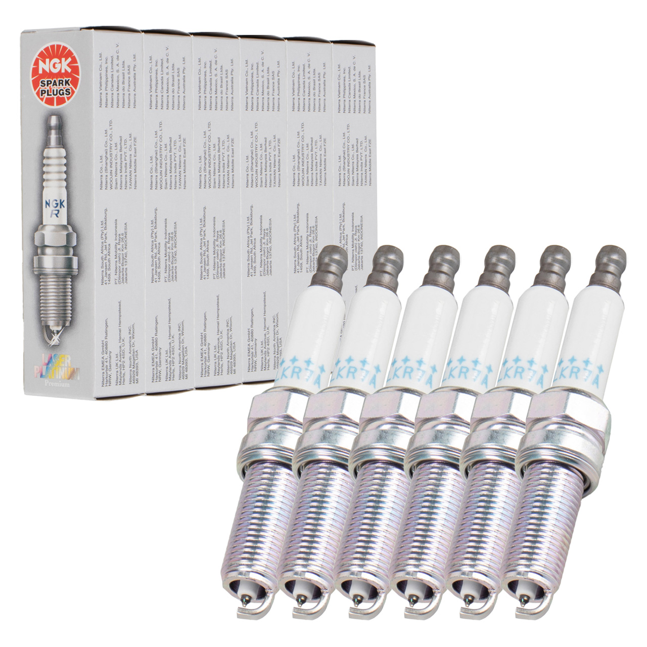 6x NGK 4288 PLKR7A Zündkerze für MERCEDES W203 W204 W211 W212 X204 W164 W251 W221 M272