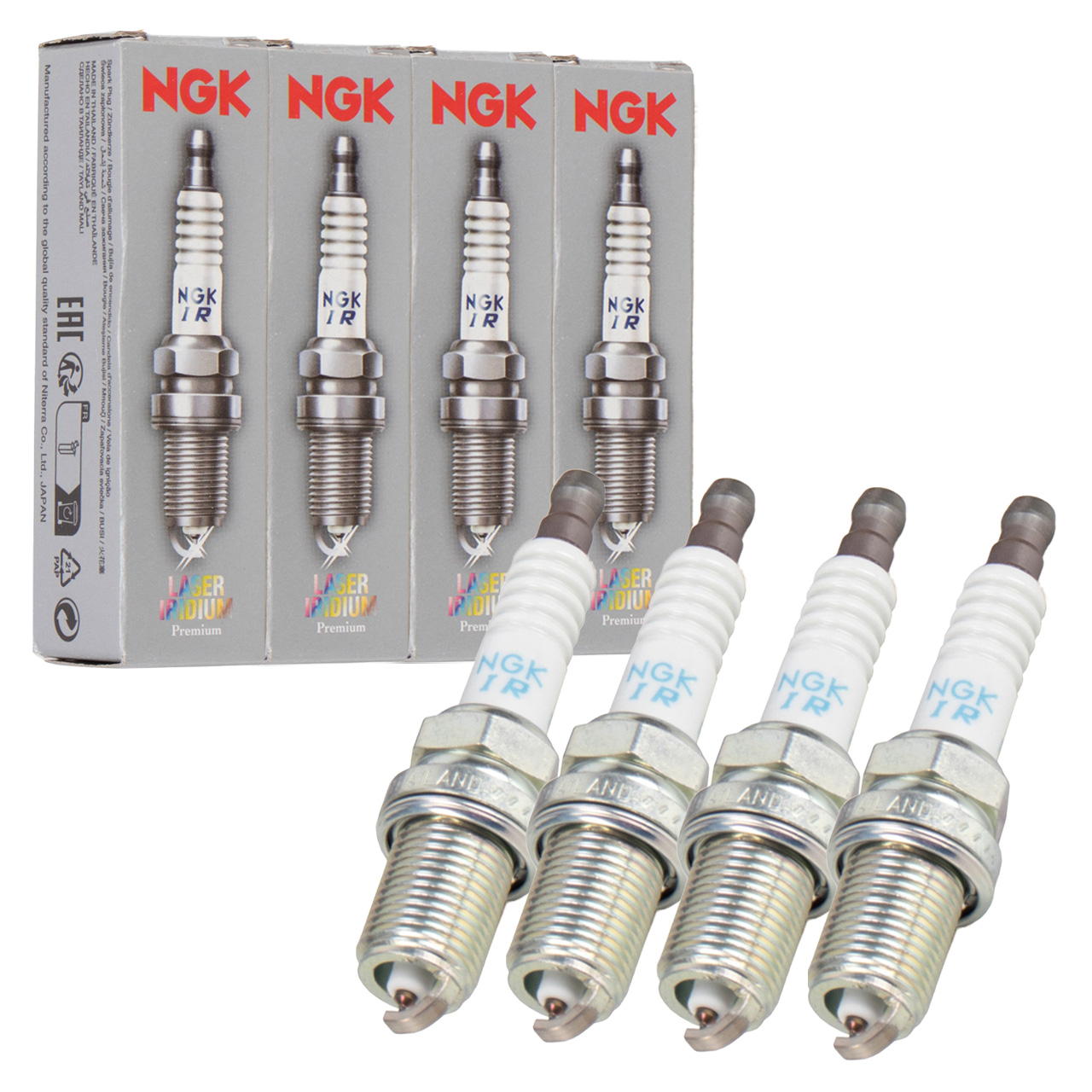 4x NGK 91039 IFR7X-7G LASER IRIDIUM Z&uuml;ndkerze f&uuml;r OPEL Adam S Astra J 1.4 LPG Corsa E 1.4