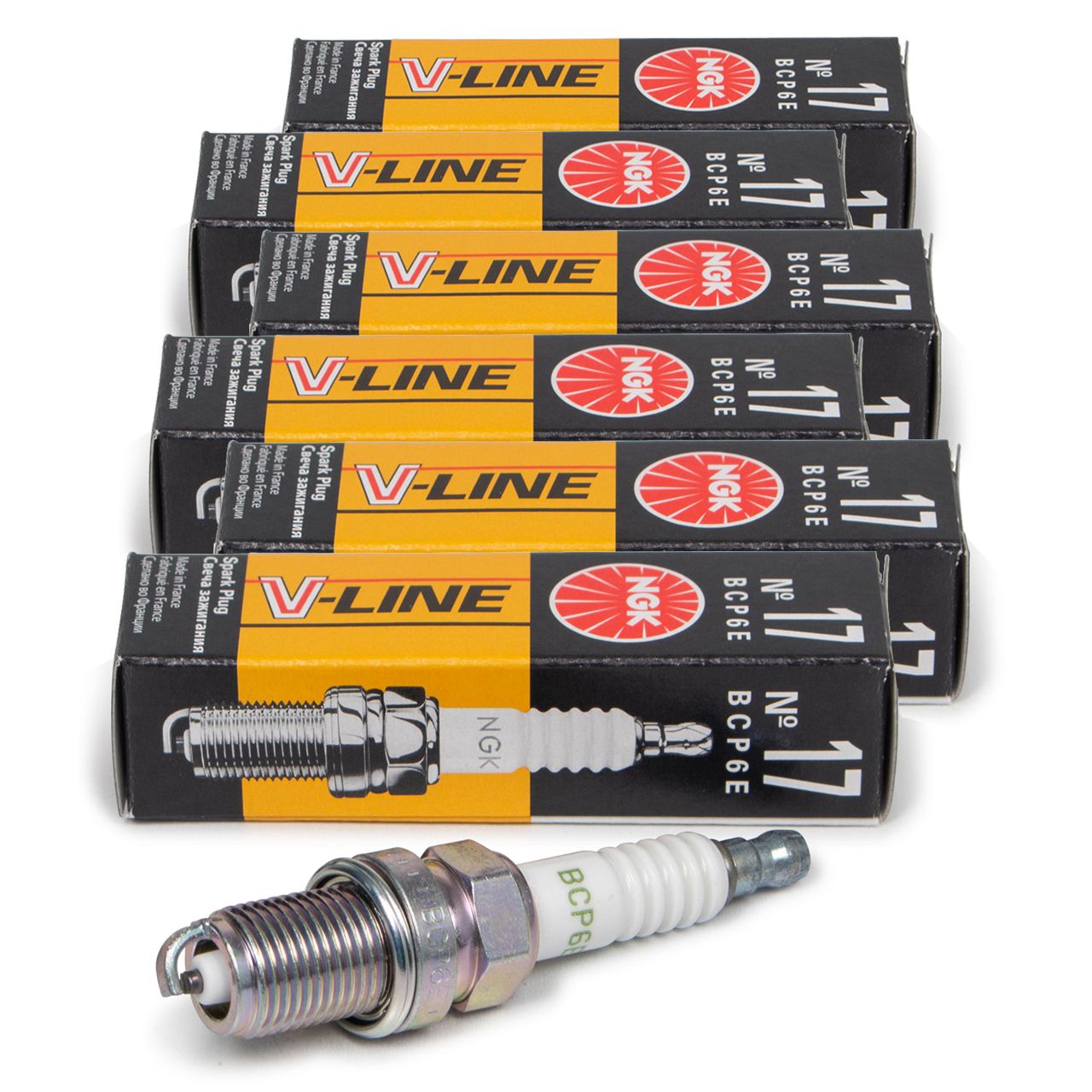 6x NGK 6237 Z&uuml;ndkerze V-LINE 17 f&uuml;r MERCEDES W202 S202 W210 S210 PEUGEOT 205 309 CITROEN