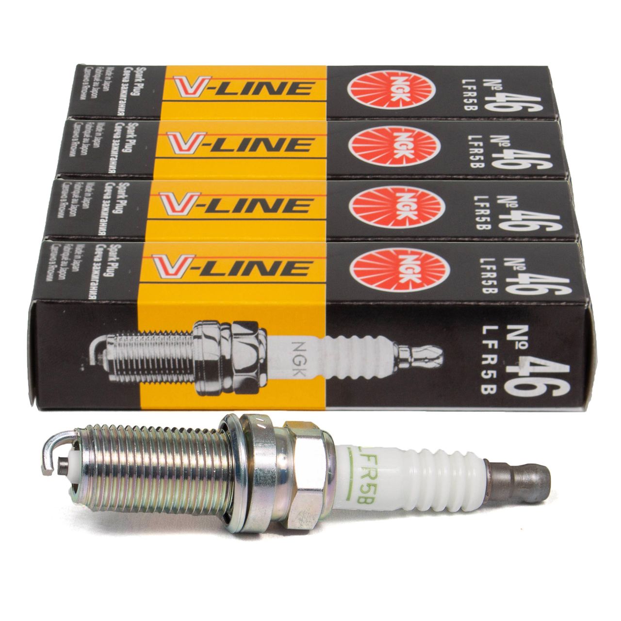 4x NGK 92297 Zündkerze V-LINE 46 für CITROEN C4 C5 1 2 3 Jumpy PEUGEOT 206 307 407 Expert