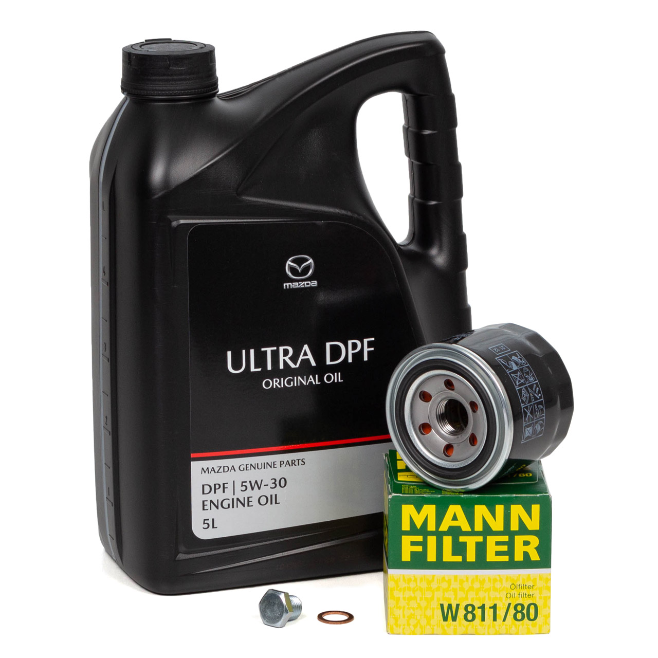 5L ORIGINAL Motoröl ULTRA DPF 5W30 + MANN Ölfilter MAZDA 3 323 5 6 626 CX-7 Premacy