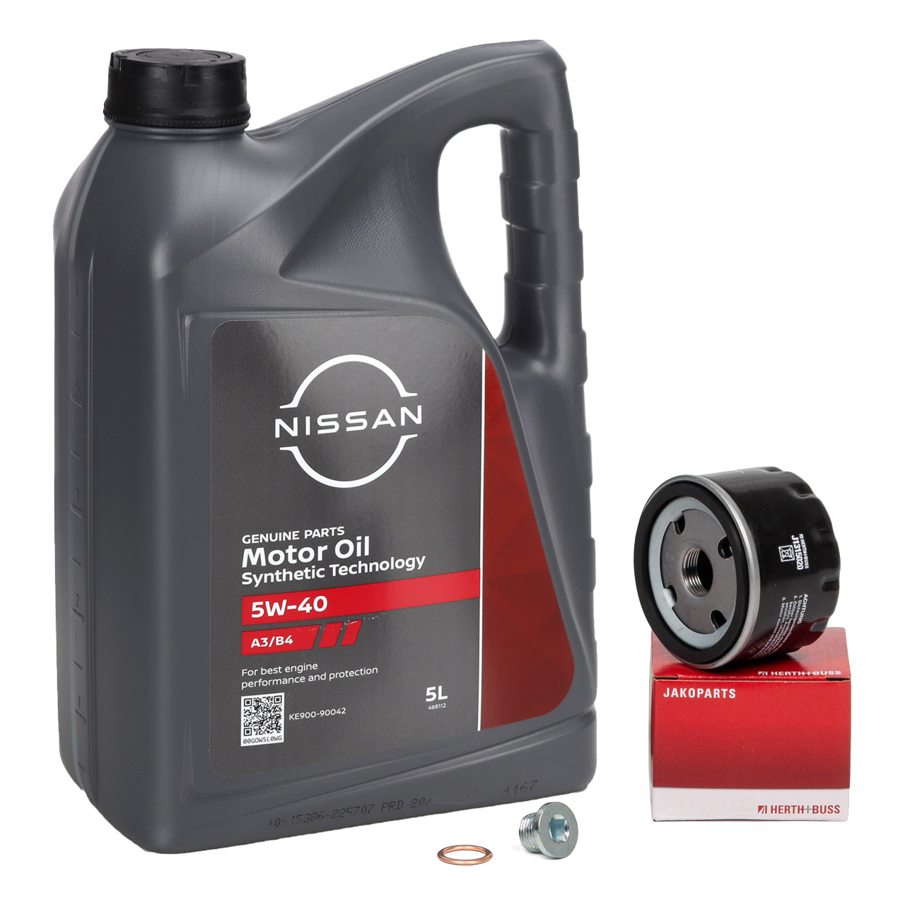 5L 5 Liter ORIGINAL NISSAN Motoröl 5W40 + HERTH&BUSS J1315020 Ölfilter DACIA OPEL RENAULT