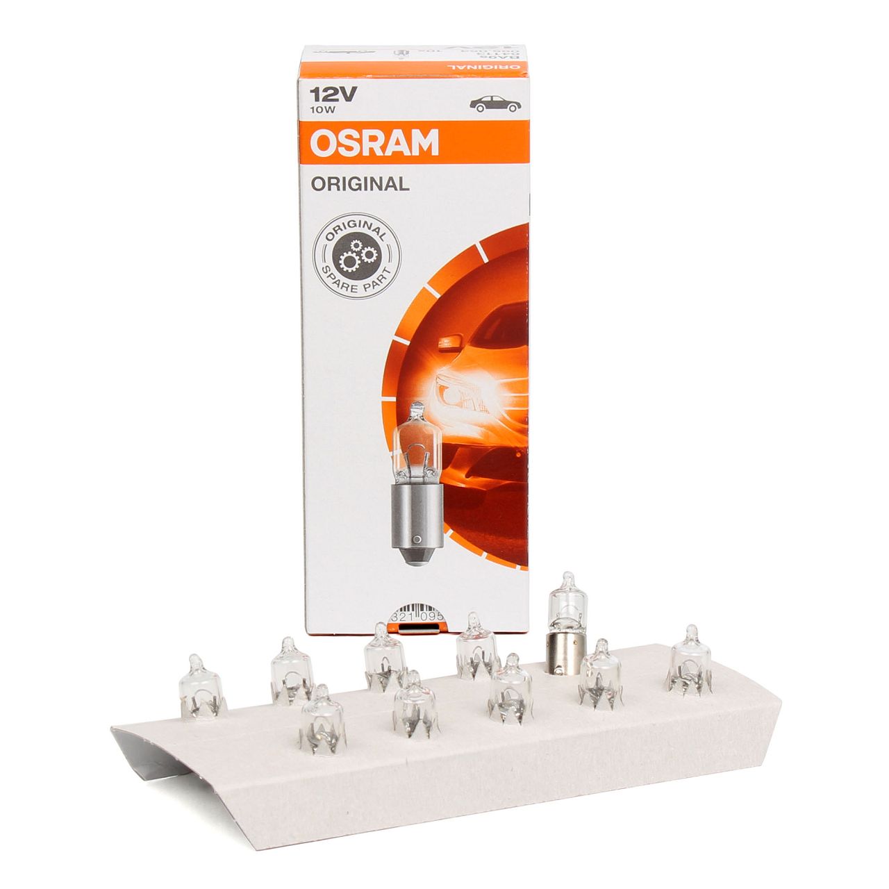 10x OSRAM Halogenlampe Glühlampe Sockelglühlampe ORIGINAL 12V 10W BA9s 64113