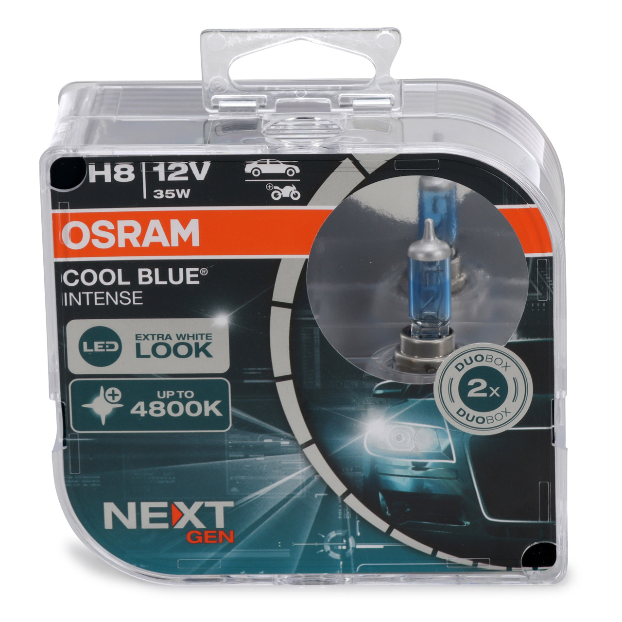 2x OSRAM Glühlampe H8 COOL BLUE INTENSE Next Gen 12V 35W PGJ19-1 4800K