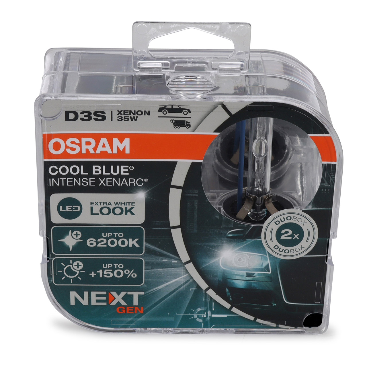 2x OSRAM Xenon Lampe D3S COOL BLUE INTENSE XENARC Next Gen 42V 35W +150% 6200K